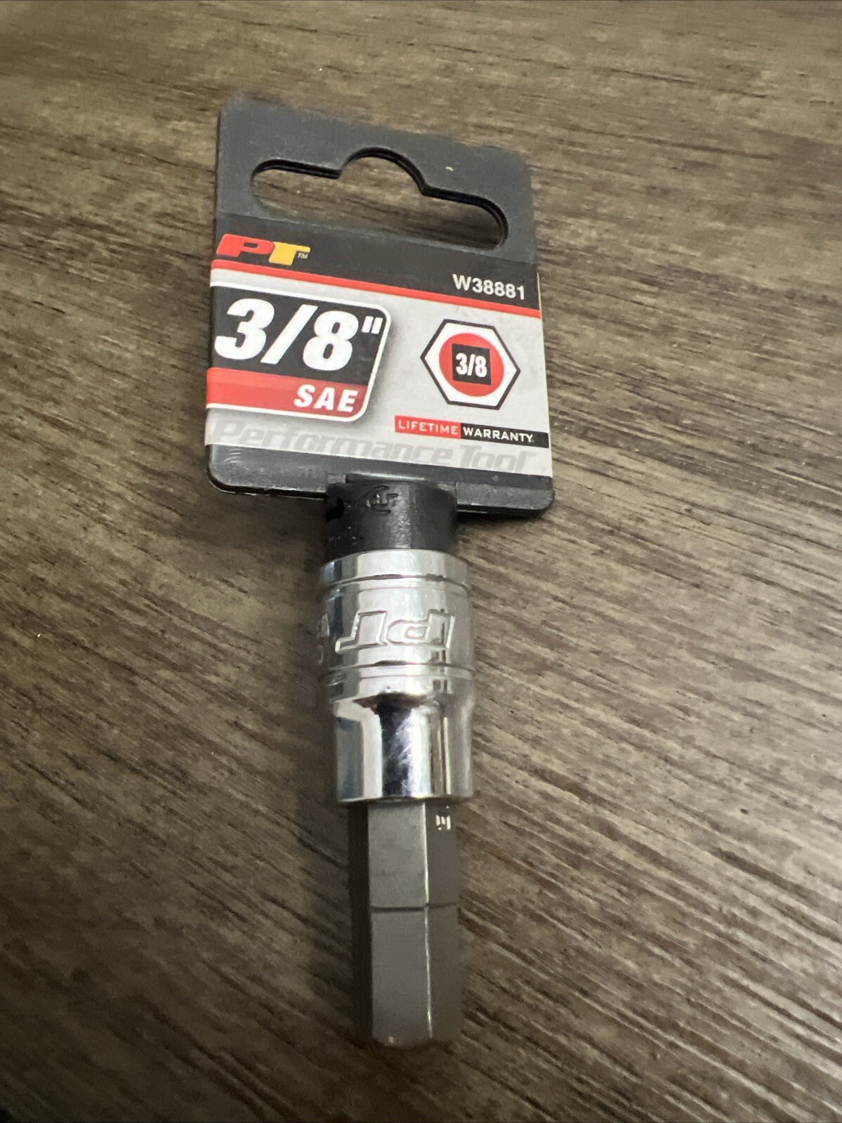 Performance Tool W38881 3/8 Inch Drive 3/8 Inch Hex Bit Socket