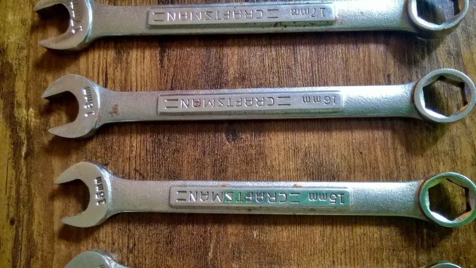 USA Craftsman 9 Pc Metric Combination Wrench VA Series 8mm 10mm 11mm 13mm-18mm