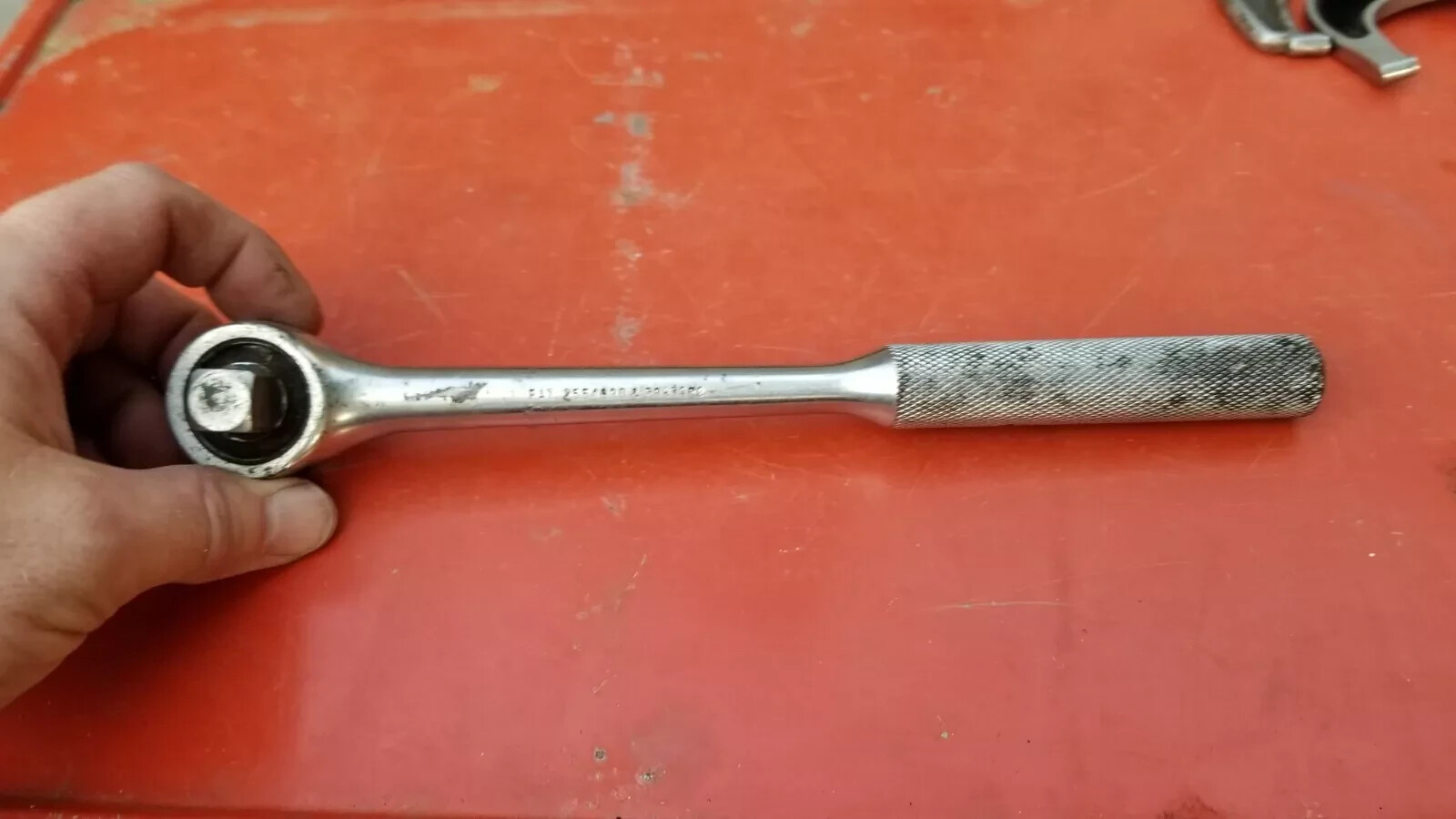 Vintage Husky Set CS43 Ratchet + CS70 Breaker T Bar USA 9″ Long Sliding Head VG
