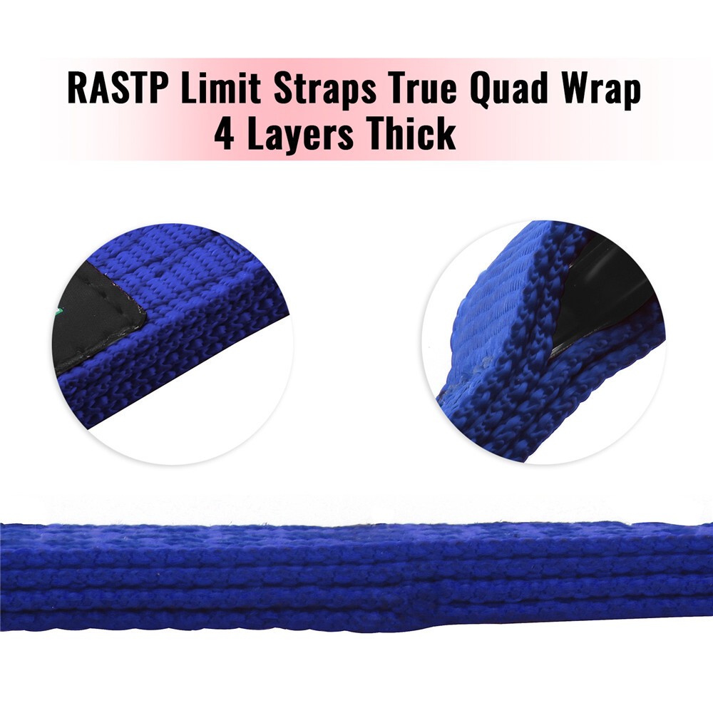 BLUE 10000lb Limit Straps Shock Suspension 10″ 12″ 14″ 16″ 18″ 20″ 22″ 24″ 26″