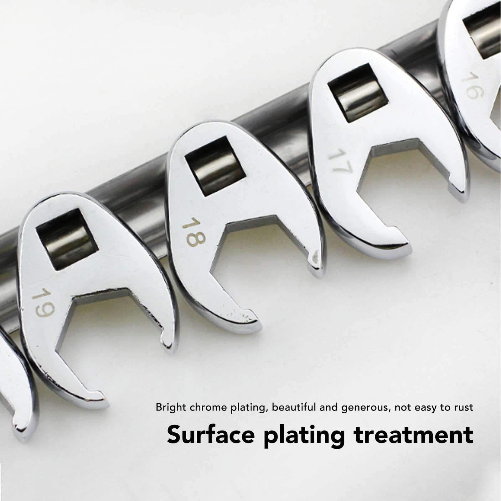 10pcs Crows Foot Wrench Set 10mm To 22mm Sizes Metric Nut Wrench For 3/8in UNVI