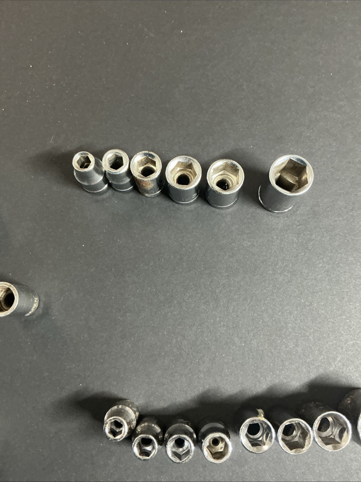 Lot of 27 Assorted 1/4” Sockets Please See Description For Names of Sockets