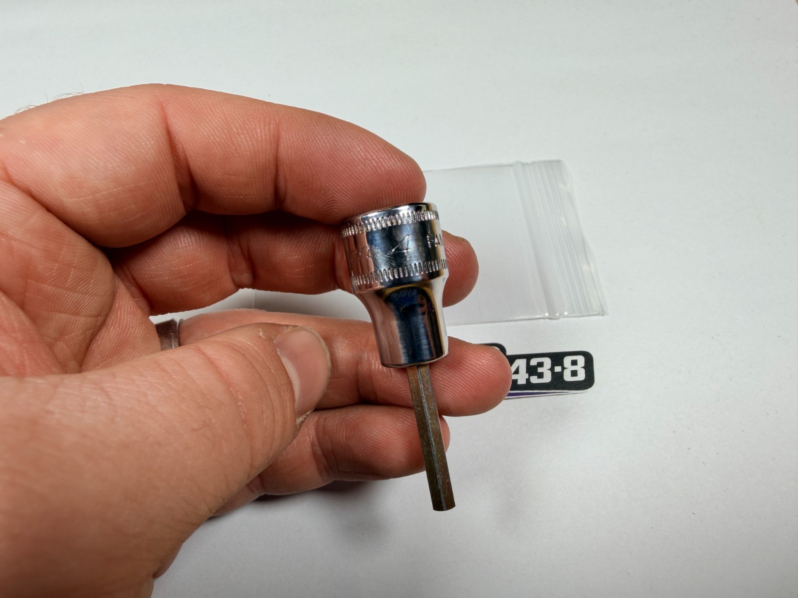Snap-on Tools USA NOS 3/8″ Drive 4mm Metric Hex Bit Socket Driver FAM4E