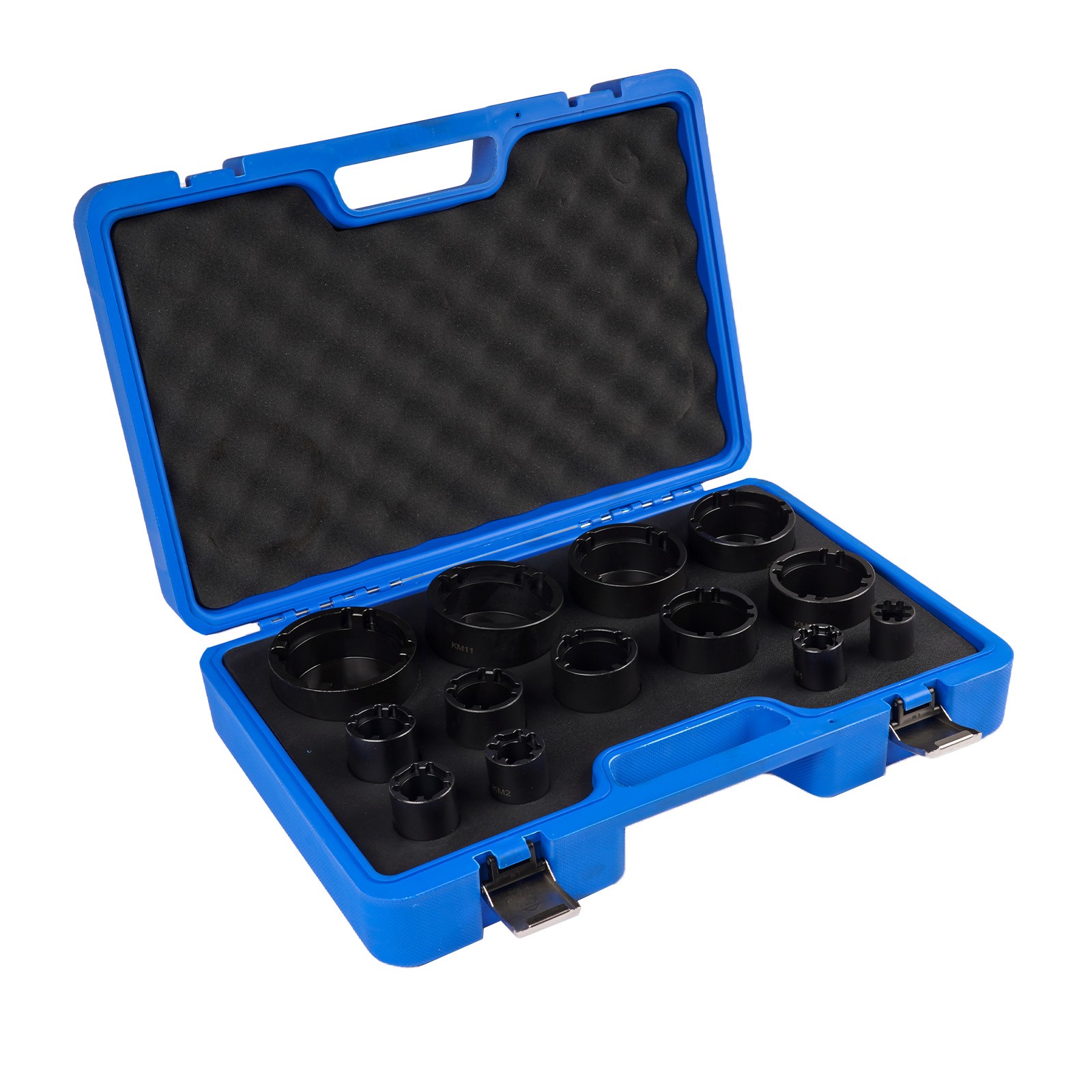 13x Spindle Locknut Sockets Nut Socket Set for KM Slot Nuts 4 Teeth Outer w/1/2″