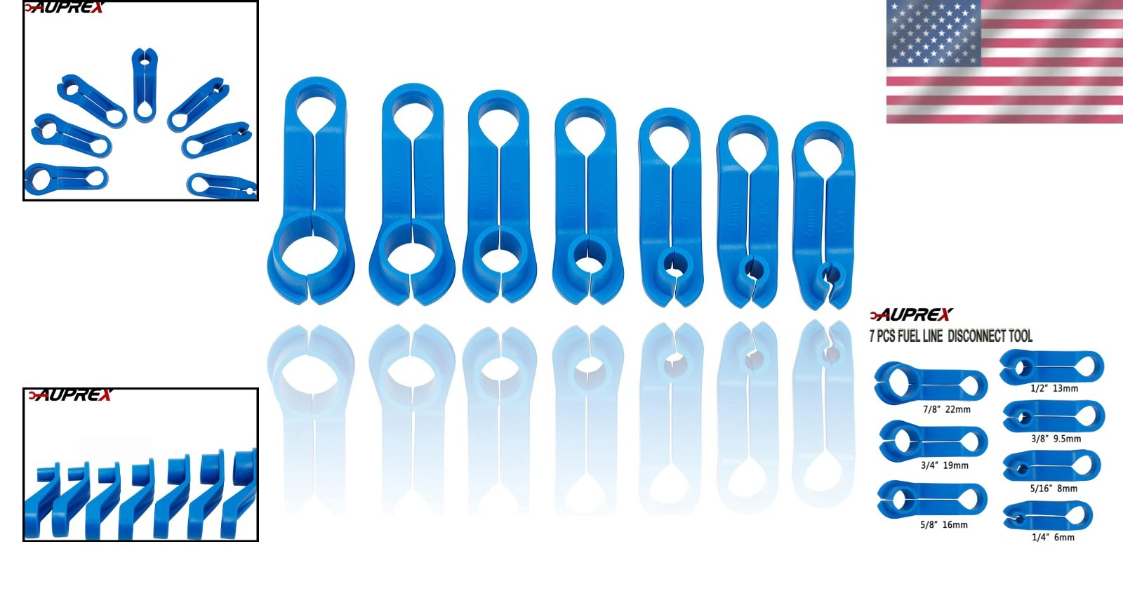 Versatile 7-Piece Disconnect Tool Set: Works with Most Ford, GM, Mazda Models