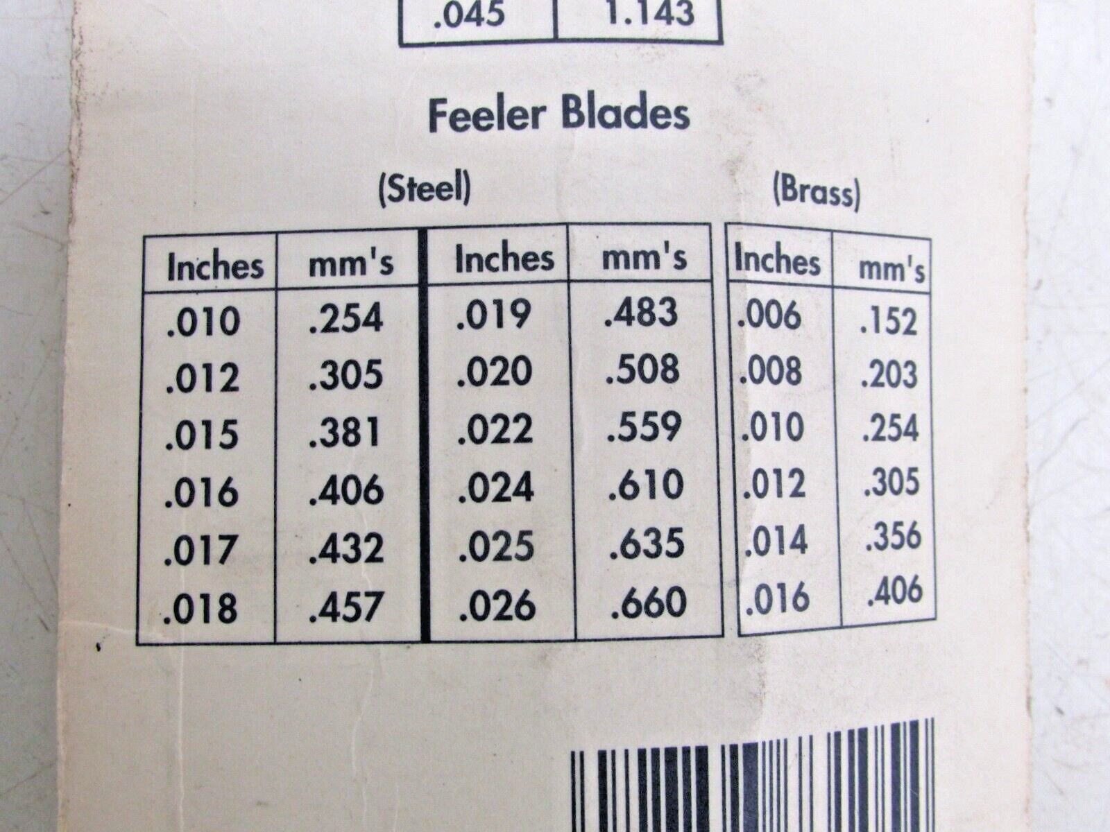 NOS! PLEWS SPARK PLUG GAP & FEELER GAUGE, No. 73-105, Made in USA!