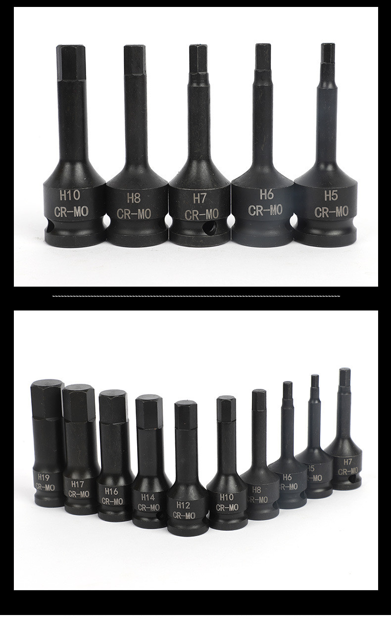 1/2» Drive Allen / hex key bit impact socket set H5 – H19MM Metric Deep NEW