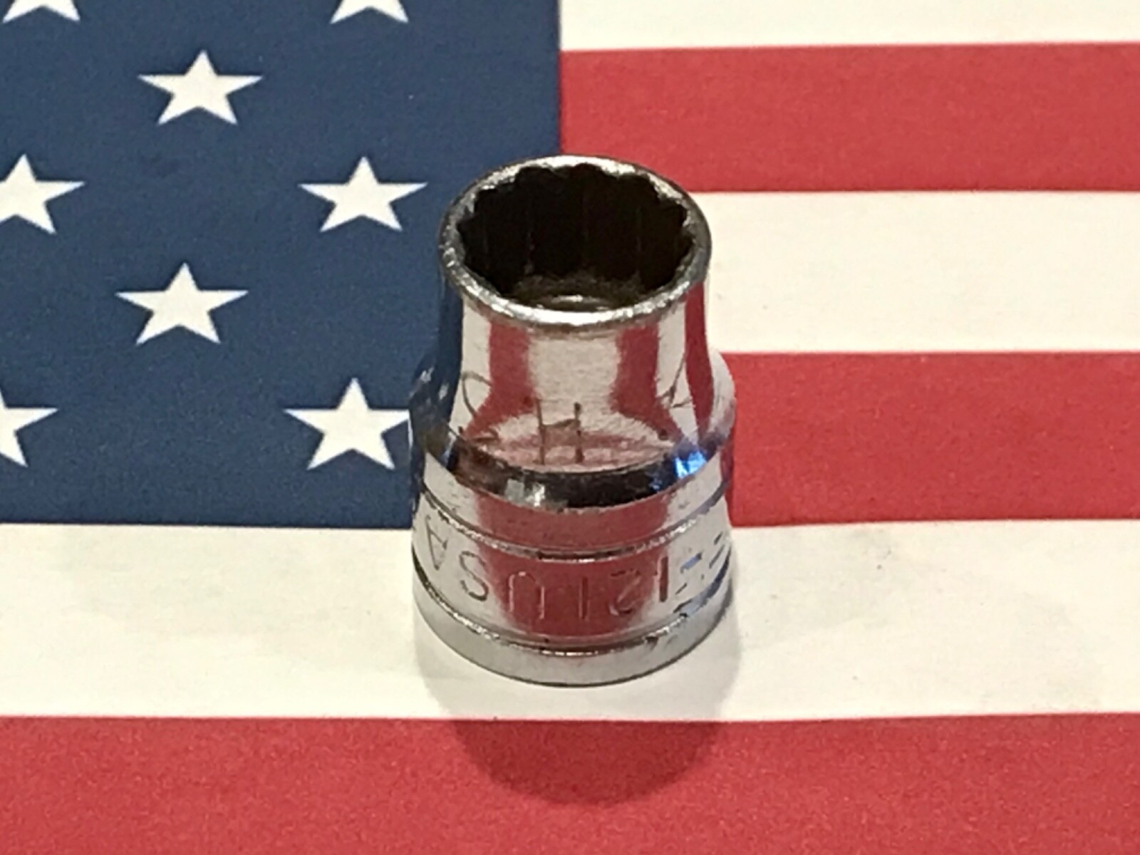 1958 Vintage Snap-on 3/8″ Shallow Socket, 12 Point, 3/8″ Drive, F 121 USA 🇺🇸