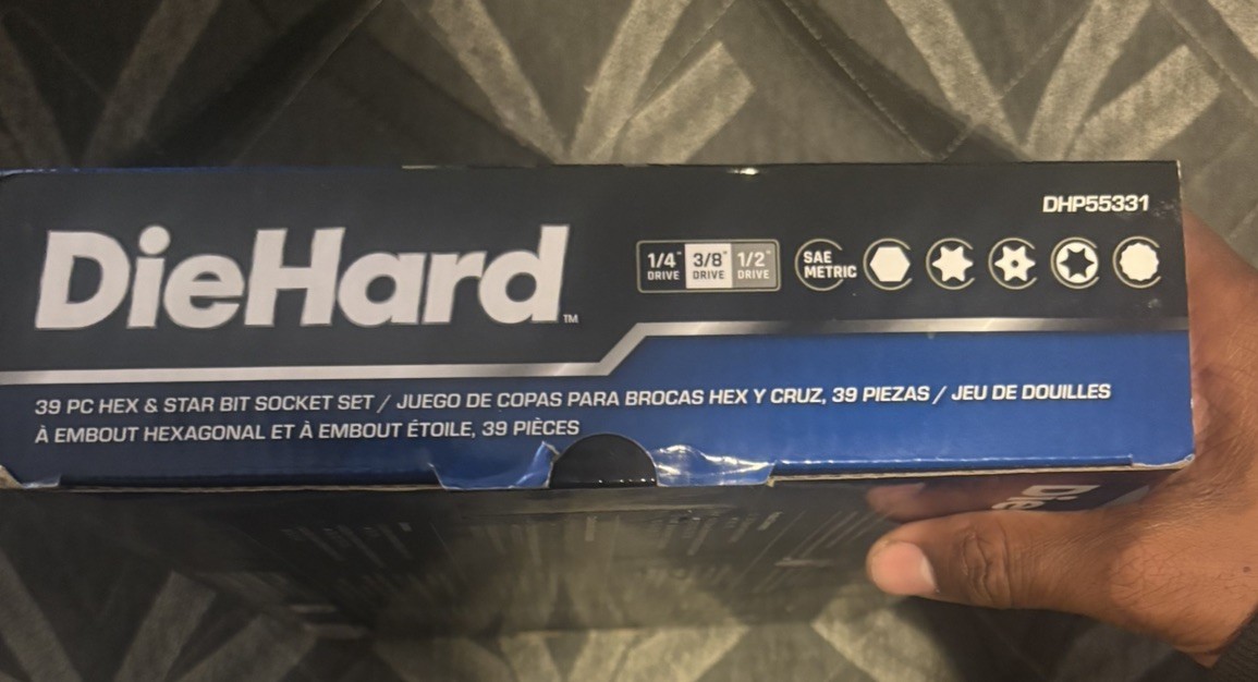 DieHard DHP55331 39-Piece Hex & Star Bit (Torx) Socket Set – NEW