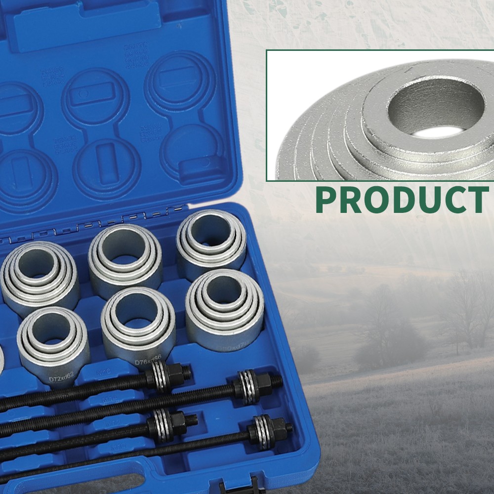 28pcs Universal Press Pull Sleeve Kit Remove Install Bushings Bearings Seal Tool