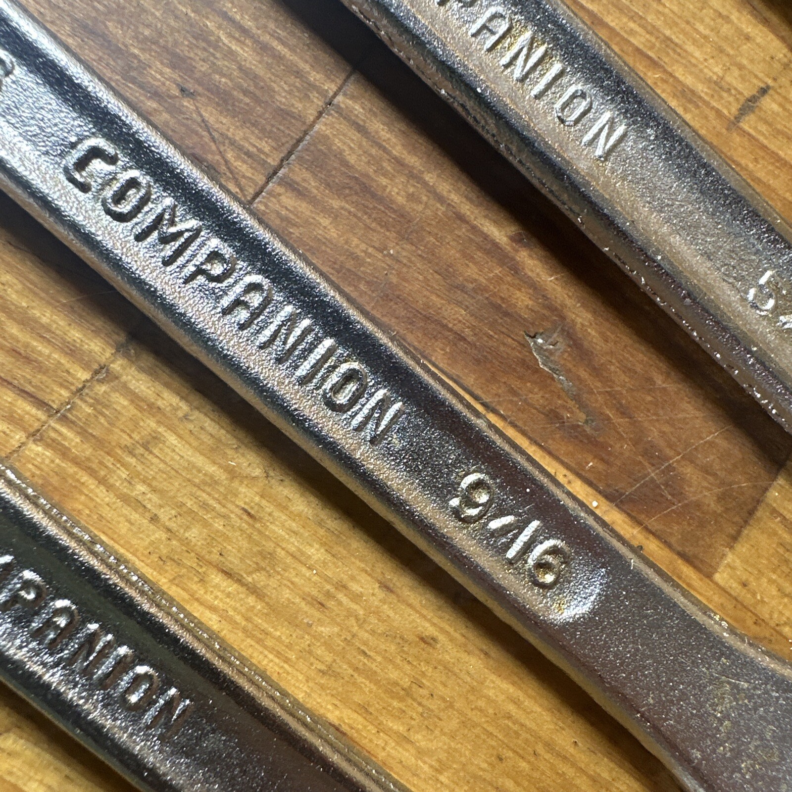 Vintage Sears Companion USA Combination Wrench Set 6 Pc. SAE 3/8-11/16 Inch