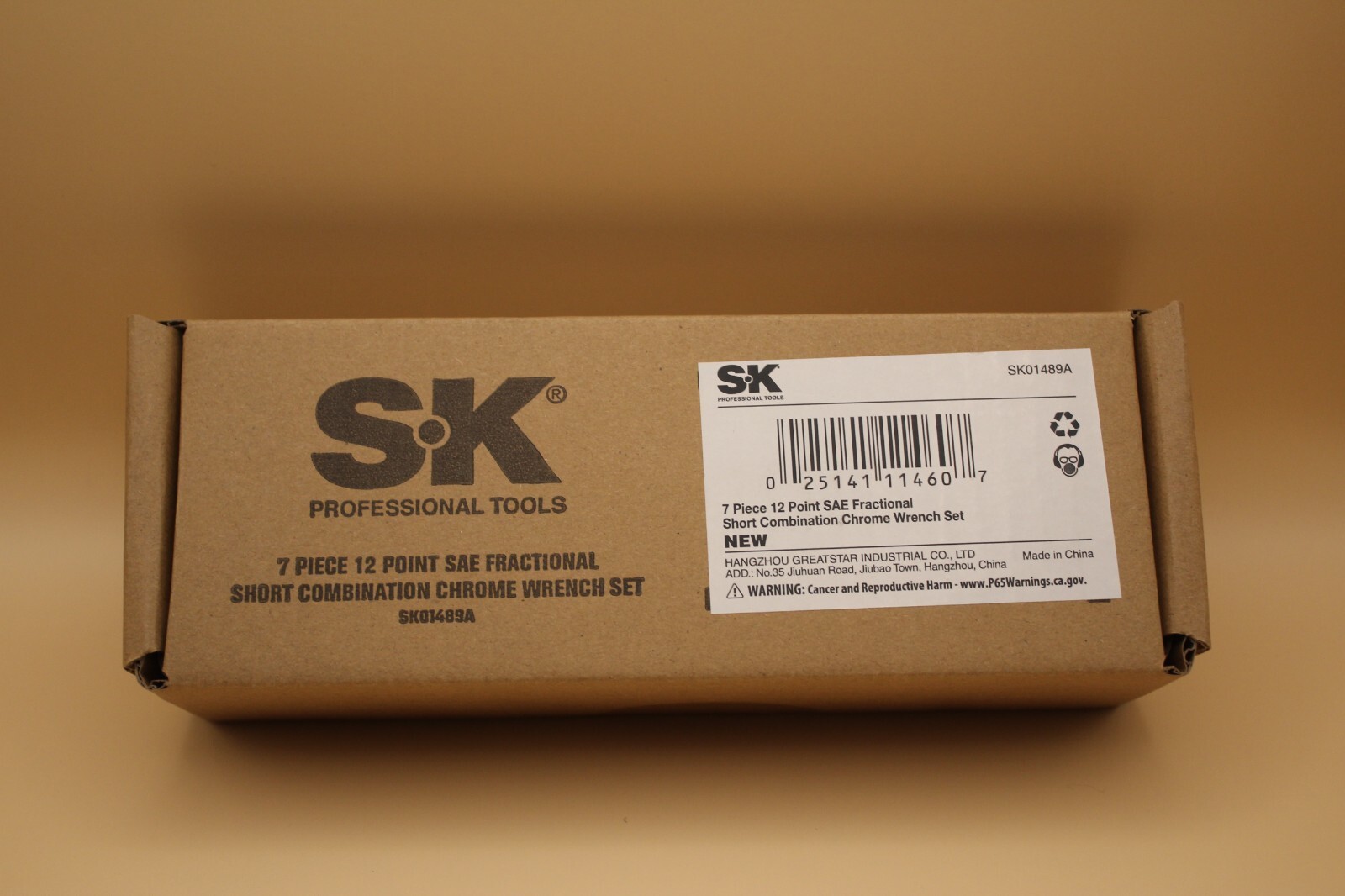 SK 7 Piece 12 Point SAE SHORT Wrench Set SK Professional Tools LIFETIME WARRANTY