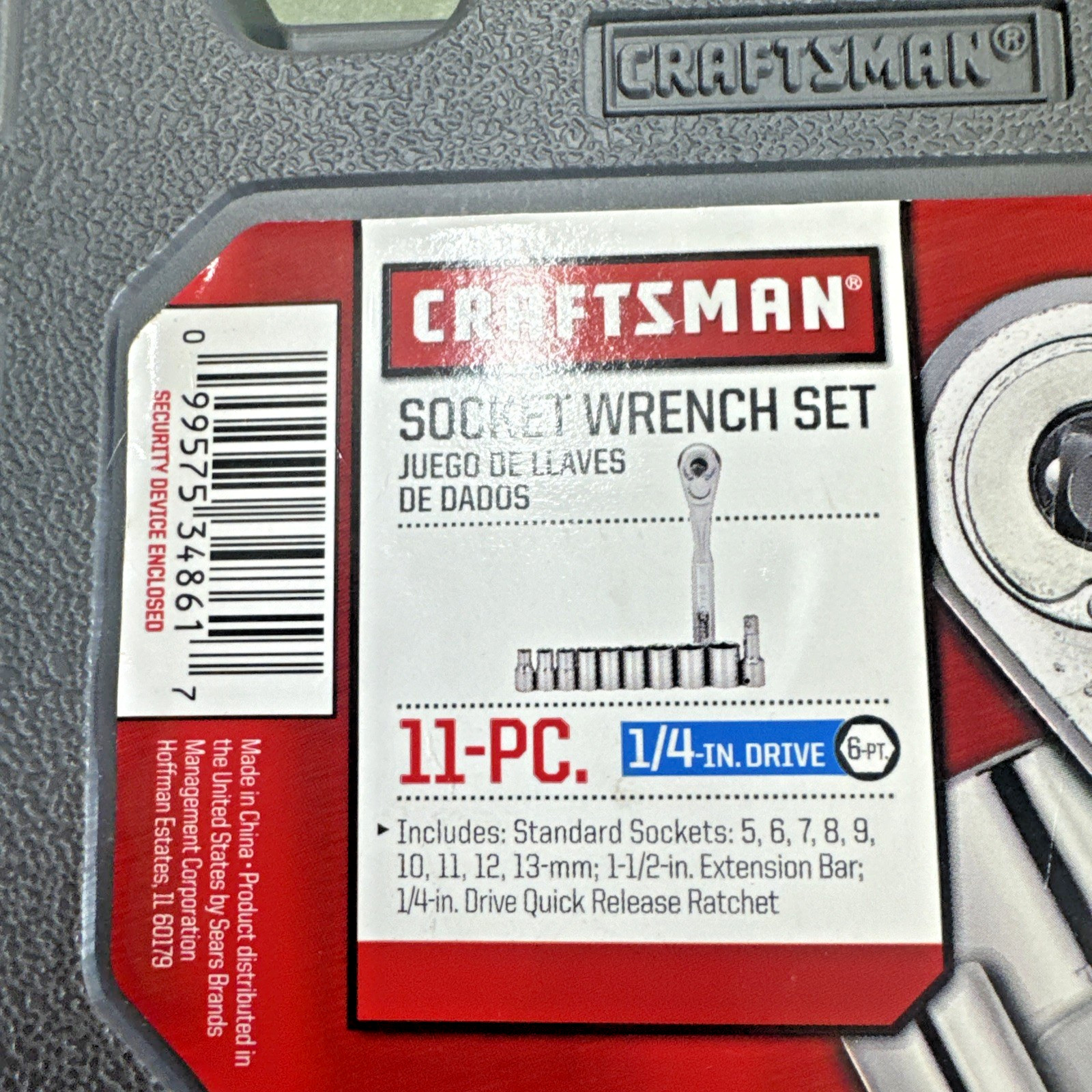 Craftsman 9-34861 11pc 1/4″ Drive Metric Socket Wrench Set