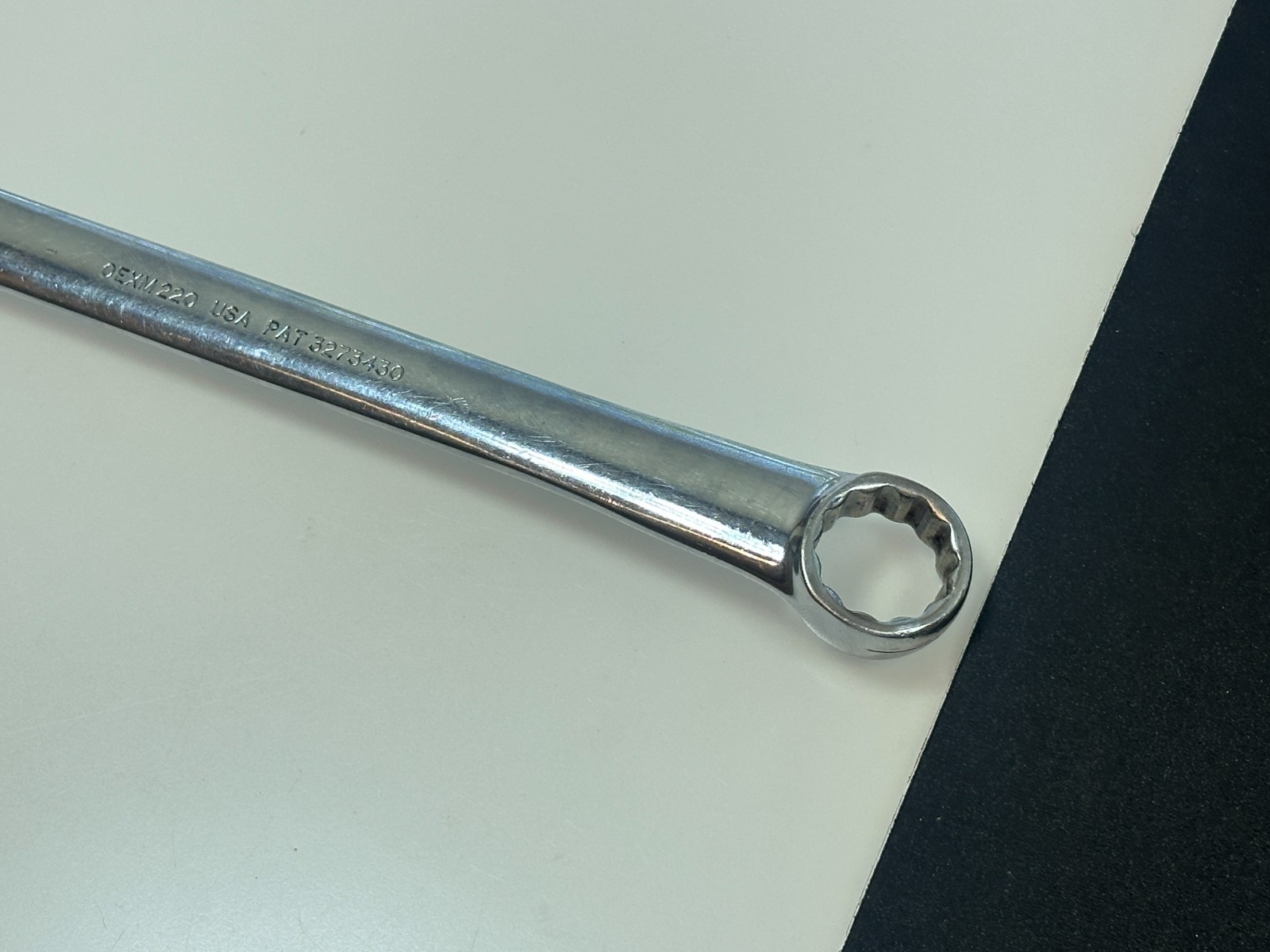 🇺🇸 Snap-on Tools USA 0EXM220 Metric 22mm Chrome Combination Wrench, 12 Point