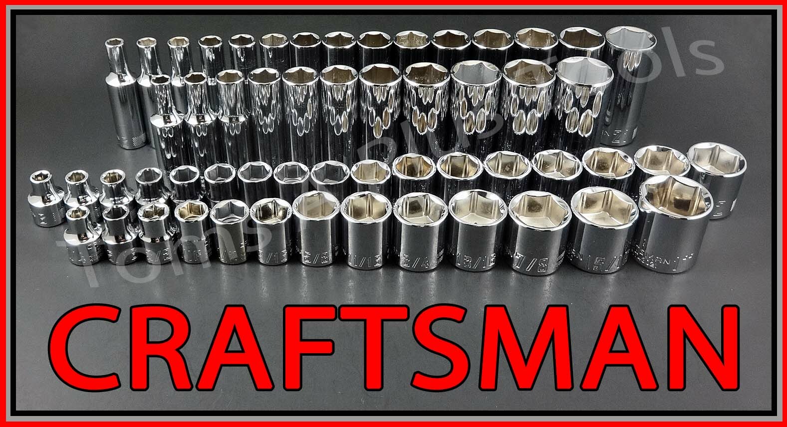 CRAFTSMAN TOOLS 56pc Short & Deep 3/8 SAE METRIC 6pt ratchet wrench socket set