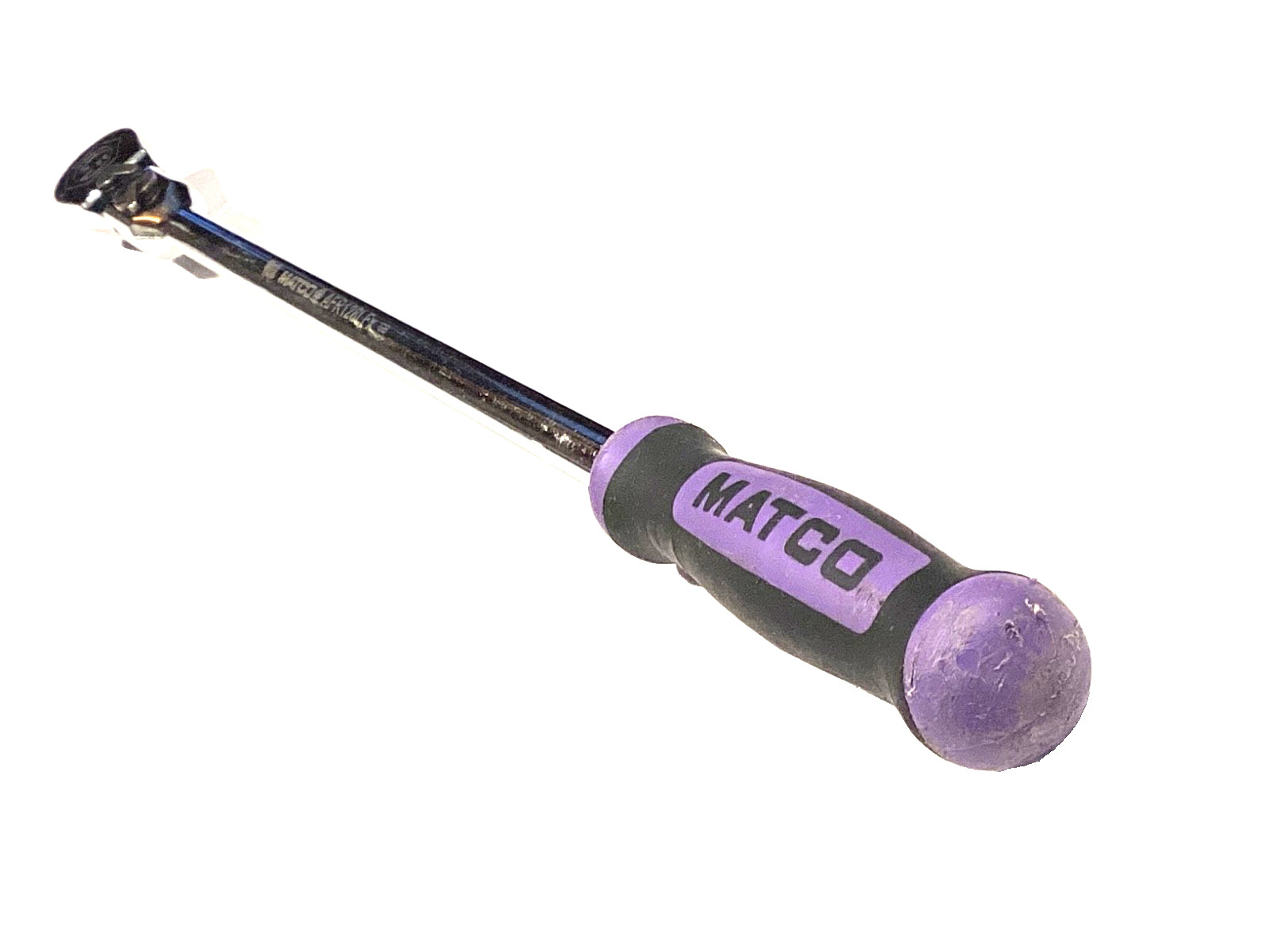 Matco Tools 1/4” Drive Purple Soft Grip EXTRA Long Snap Lock Flex Head Ratchet