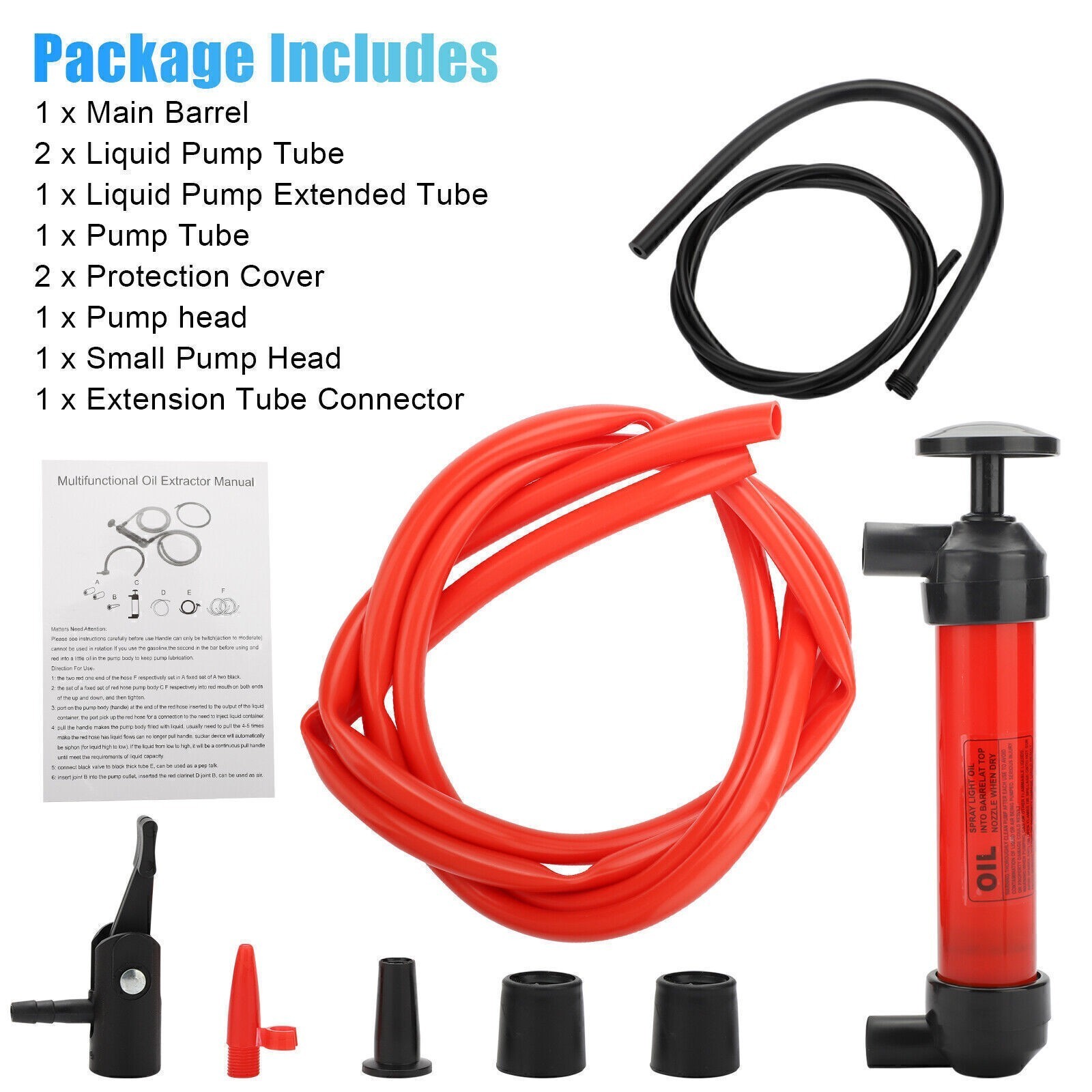 Transmission Fluid Pump Extractor Manual Suction Oil Hand Pump Fluid Pump