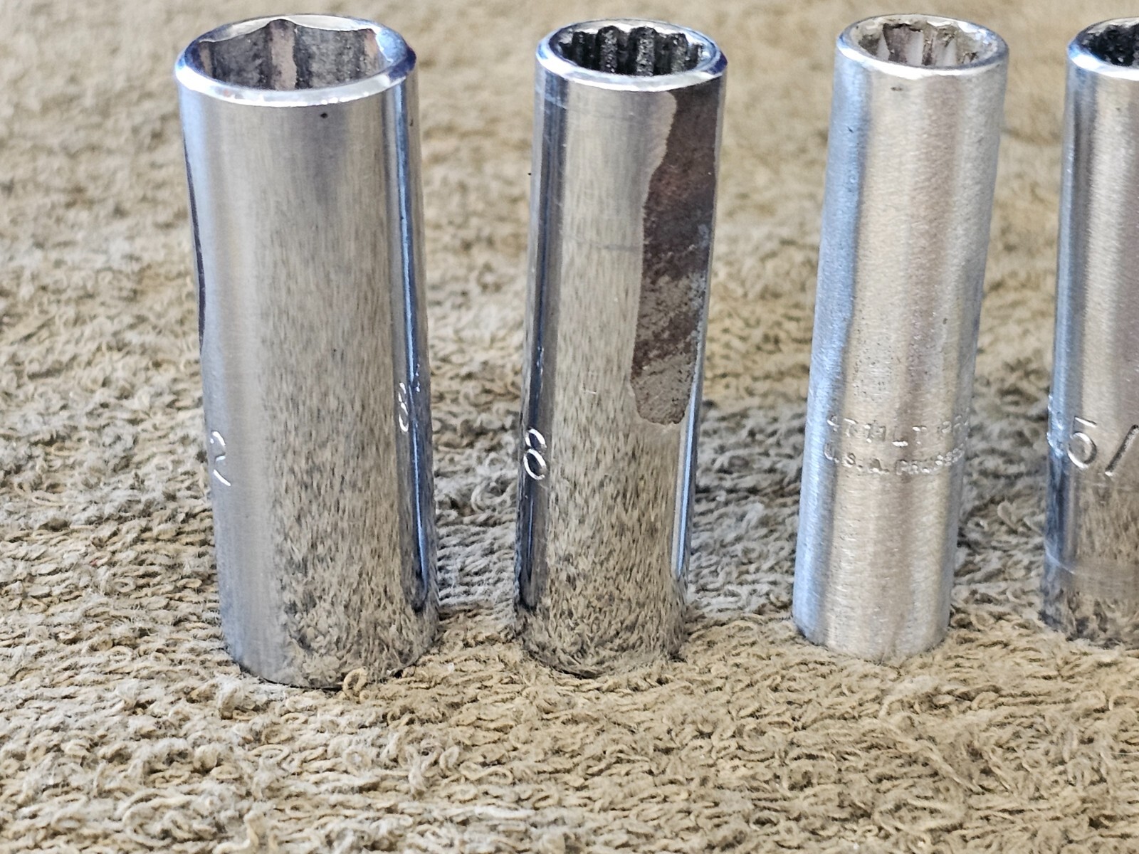 6 Proto Professional Deep Well Long Socket 1/4″ Drive Sae Set 1/2 3/8 5/16 4710L