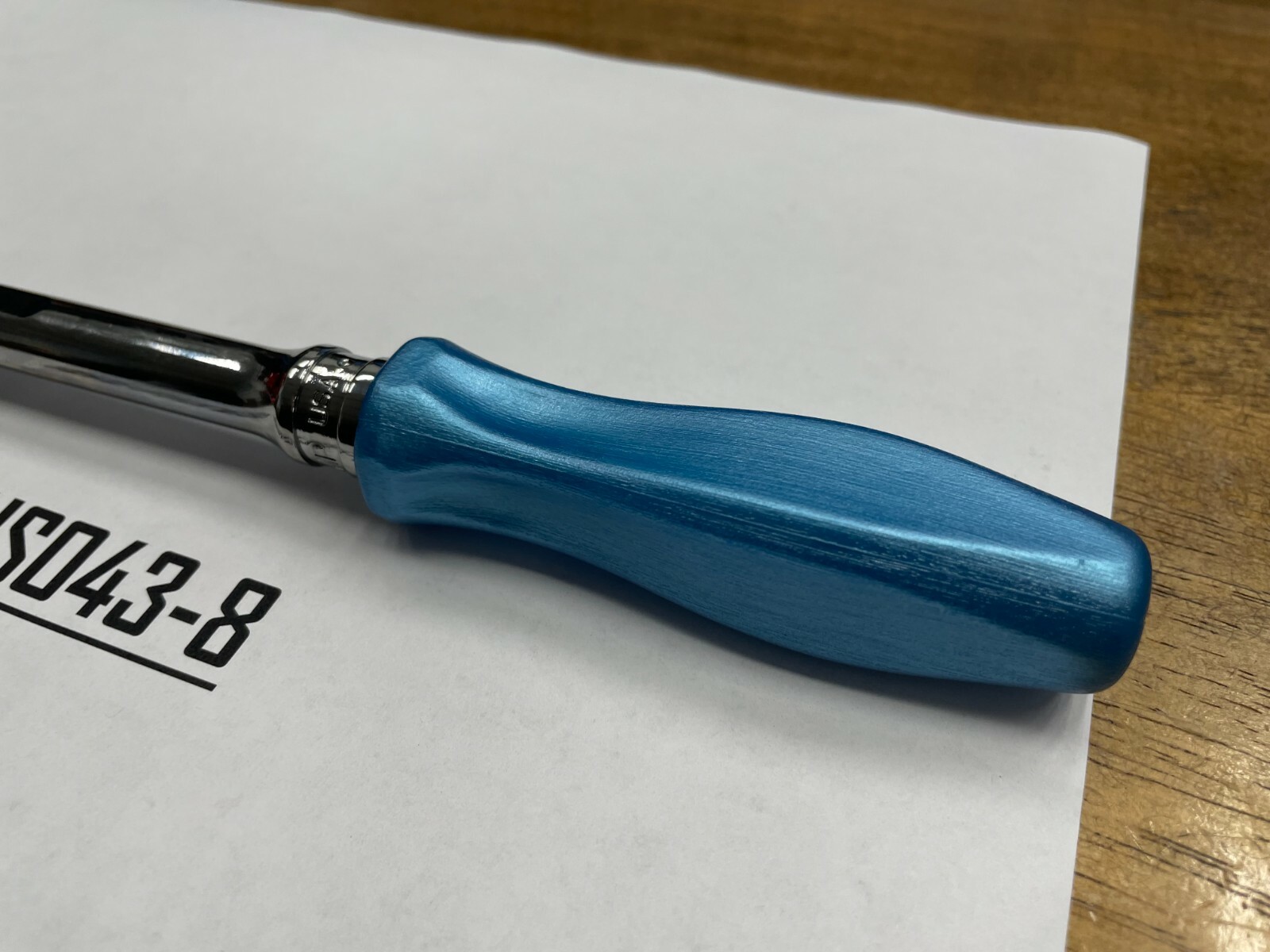 Snap-on Tools PEARL BLUE 3/8″ Drive Hard Grip Multi-Position Ratchet FHD80MPPB