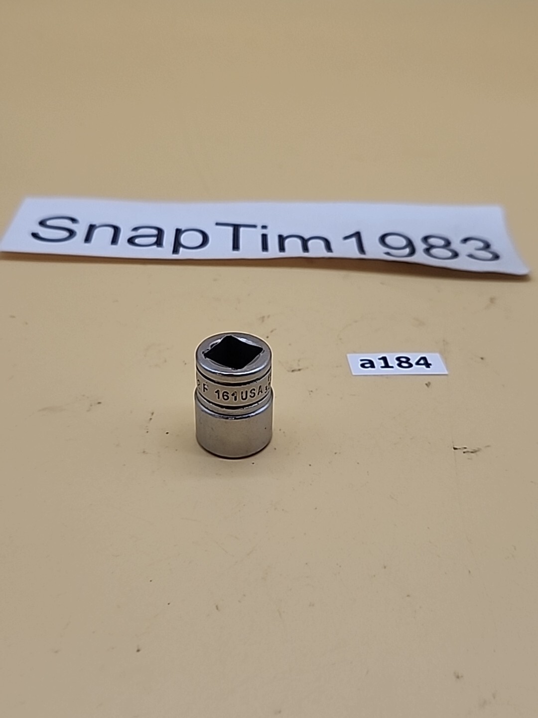 Snap-On Tools 3/8″ Drive 12pt 1/2″ SAE Shallow Chrome Socket F161 USA