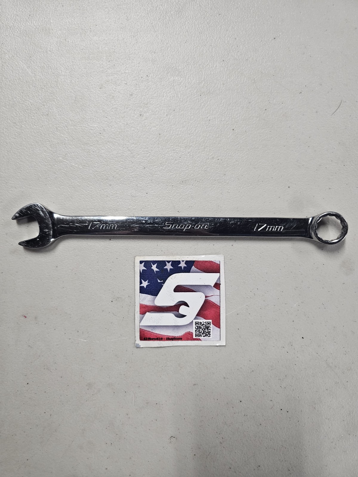 Snap-On Tools USA 17mm Metric Flank Drive Chrome Combo Wrench OEXM170B
