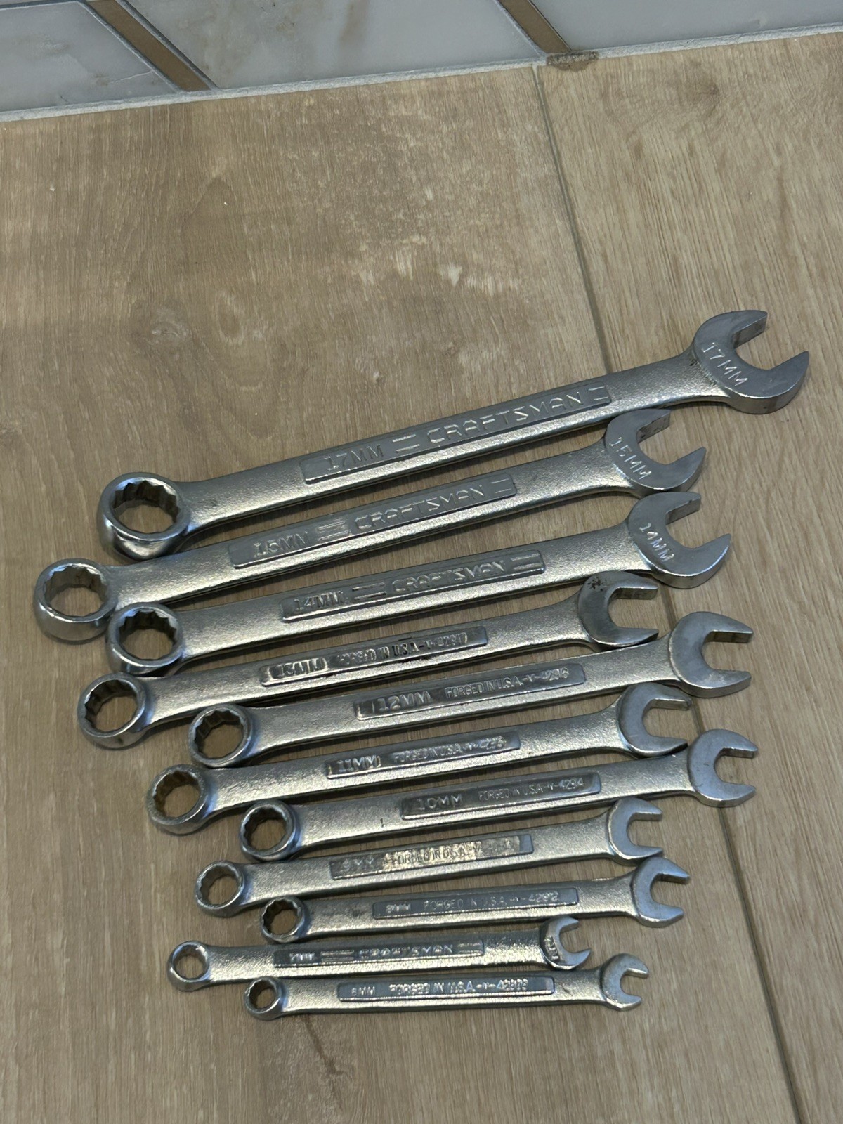Craftsman Metric 11 pc Combination Wrench Set 6mm–17mm Missing 16 Forged USA