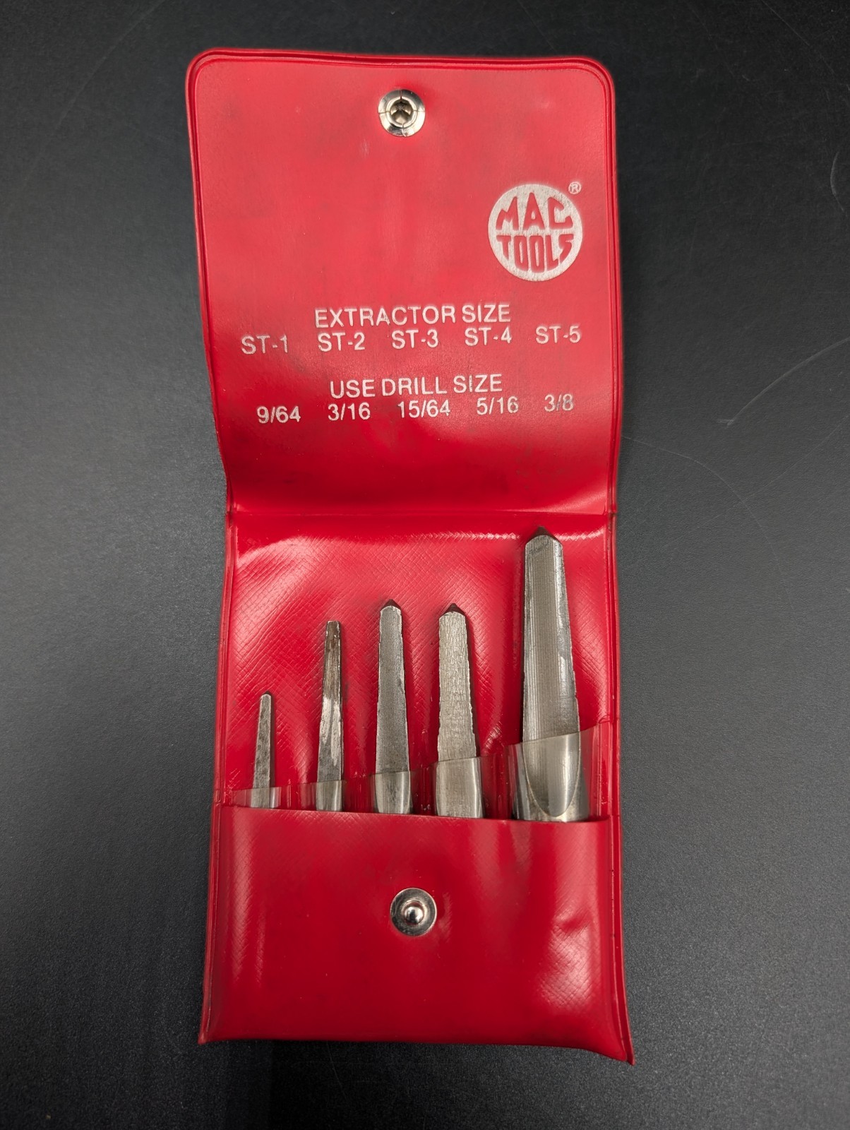 MAC Tools USA 5pc Screw Extractor Set – No. 353 – Free Shipping