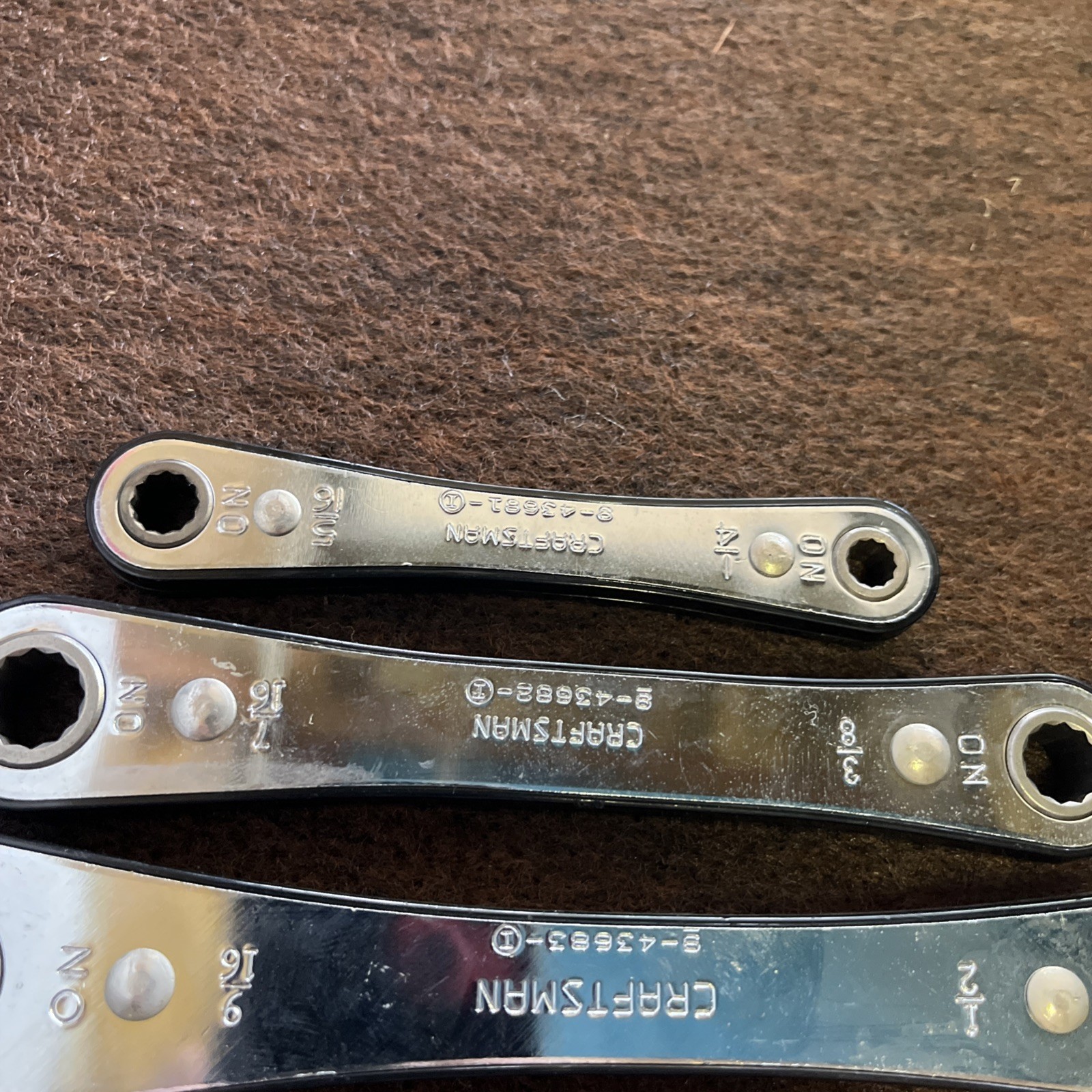 Craftsman 5pcs Ratcheting Double Box End Circle I Wrench Set 1/4″ – 7/8″ SAE USA