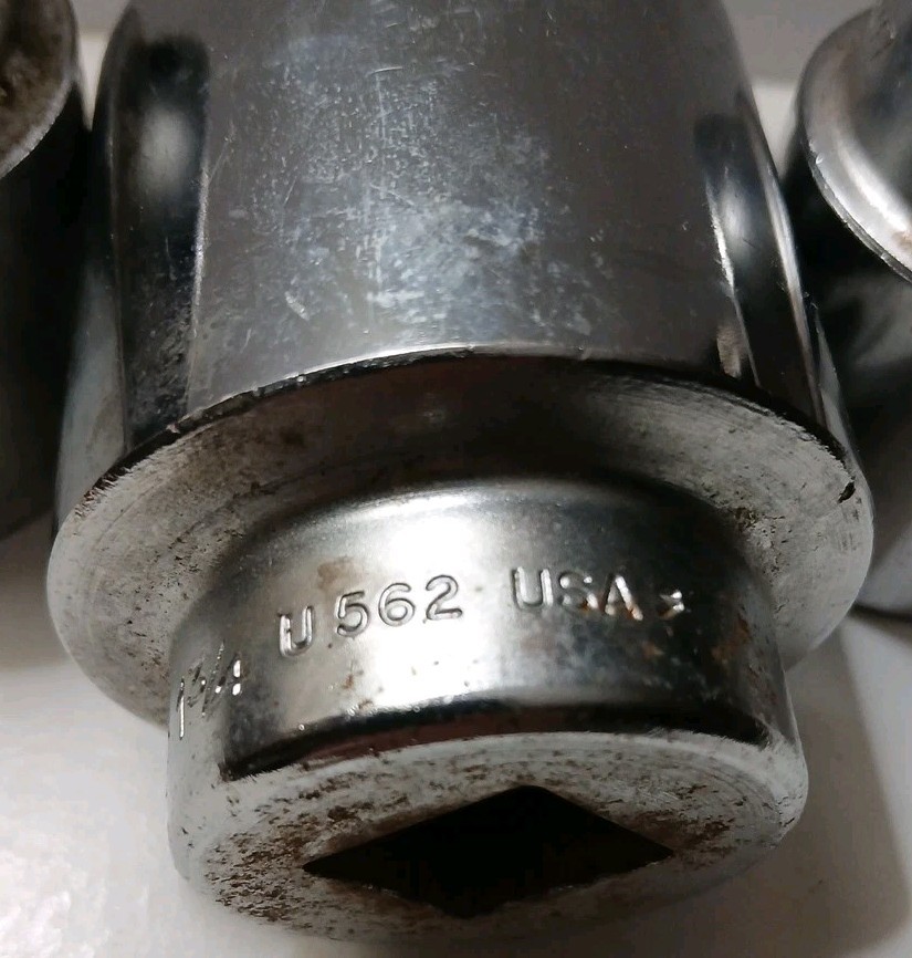 Blue Point Vtg U562 1 3/4″, U462 1 7/16″, U442 1 3/8″ SAE Socket Lot of 3