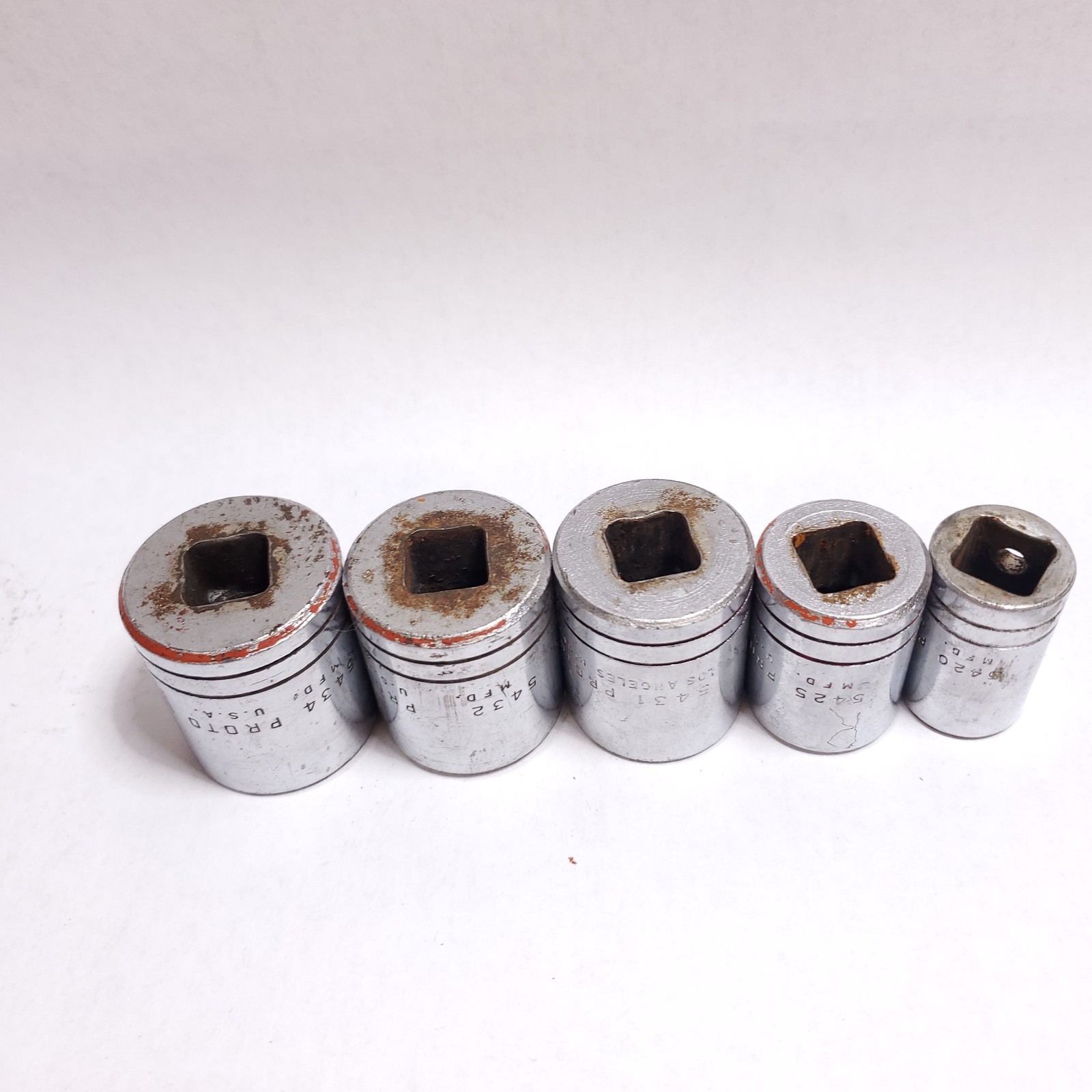 Proto 5 pc. 1/2″ Drive Shallow Sockets 1-1/16 – 5/8 12-point
