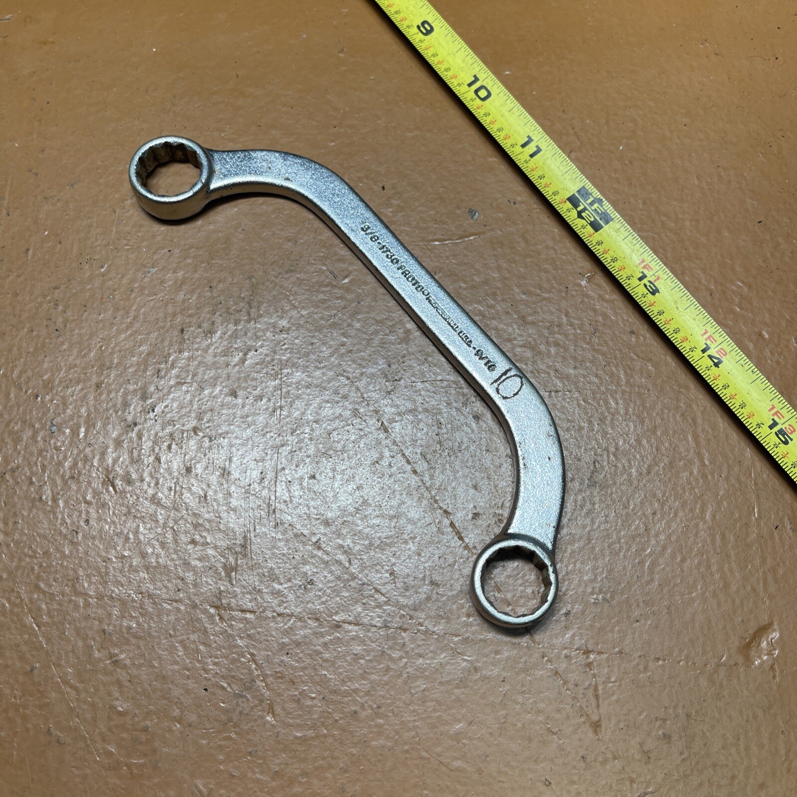 Proto USA 1730 Professional 5/8 X 9/16 In SAE Banana Obstruction Wrench 12 Point