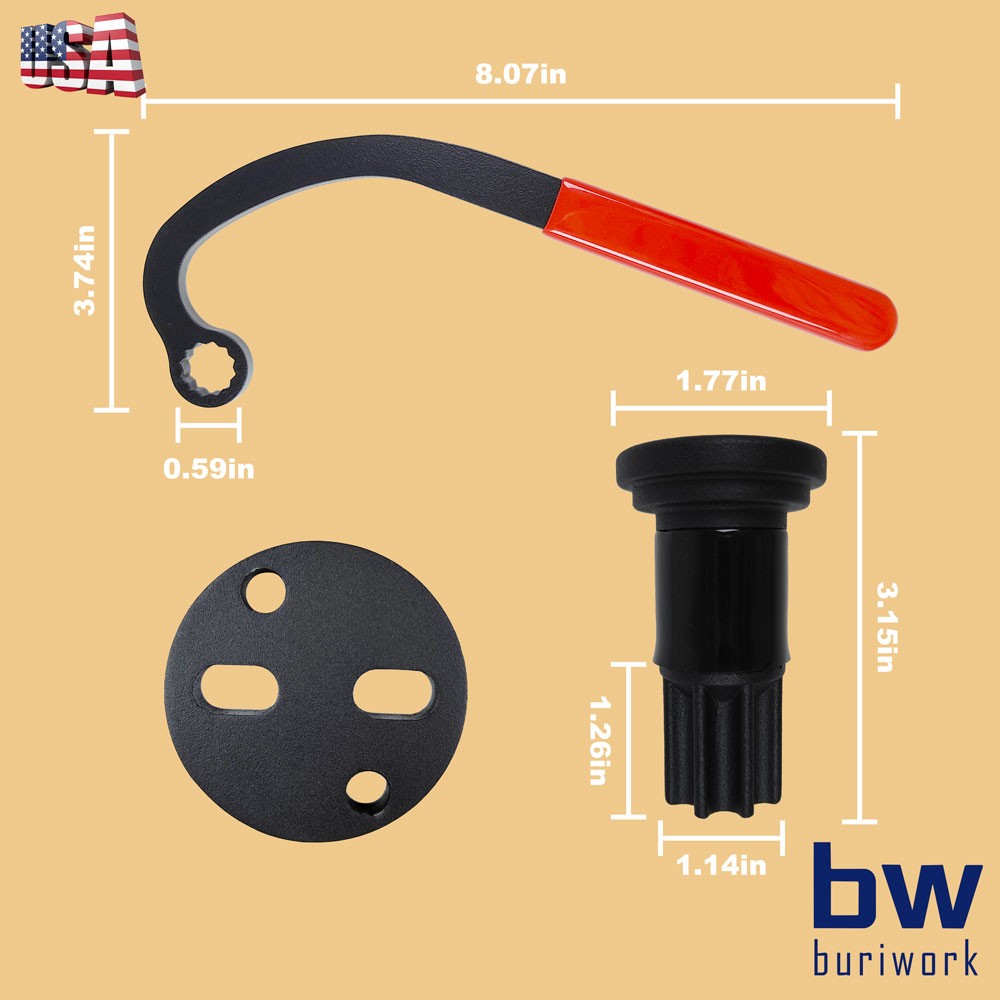Injection Pump Gear Puller Lock Nut Wrench For Dodge Cummins Engine Barring Tool