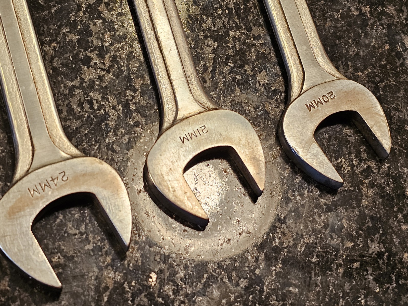 Vintage 7pc Blue-Point Supreme Open End JUMBO Large Metric Wrench Set 20-32 mm