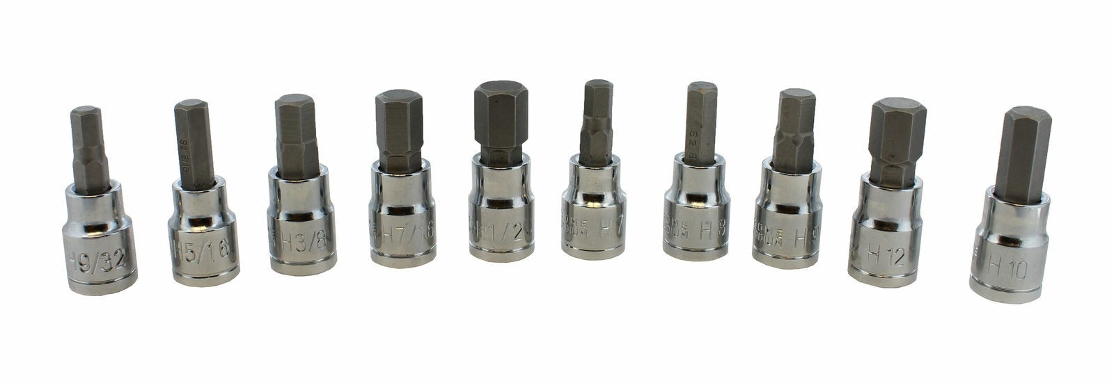 32pcs 1/4″ & 3/8″ Drive Bit Set. Torx, Screwdriver, SAE & Metric Hex Socket Bits