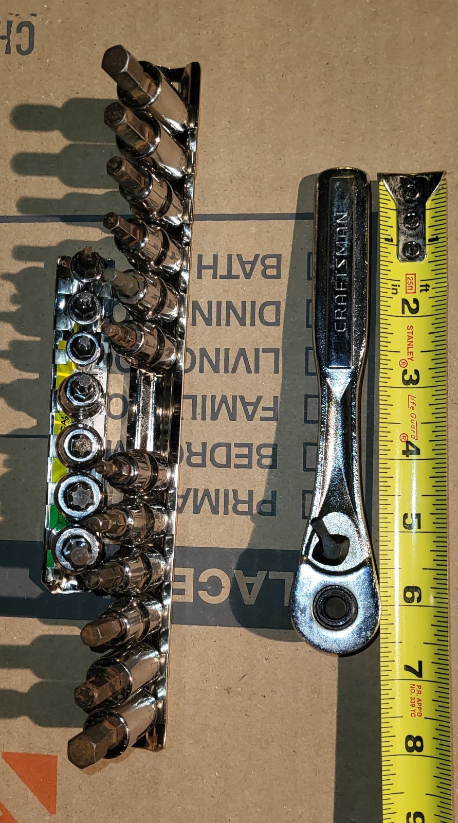 Craftsman 1/4, 3/8 Drive Hex, Torx Socket Set & Ratchet USA 20 Piece.