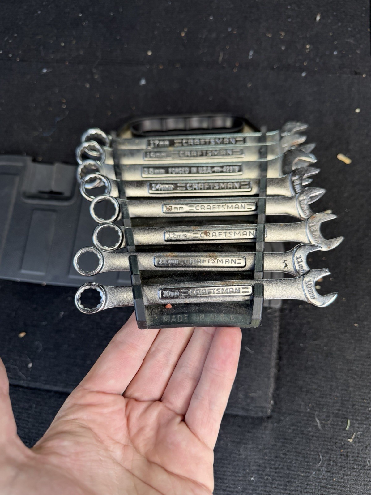 Vintage USA Craftsman Combination Wrenches 7 Piece 10-17 Mm