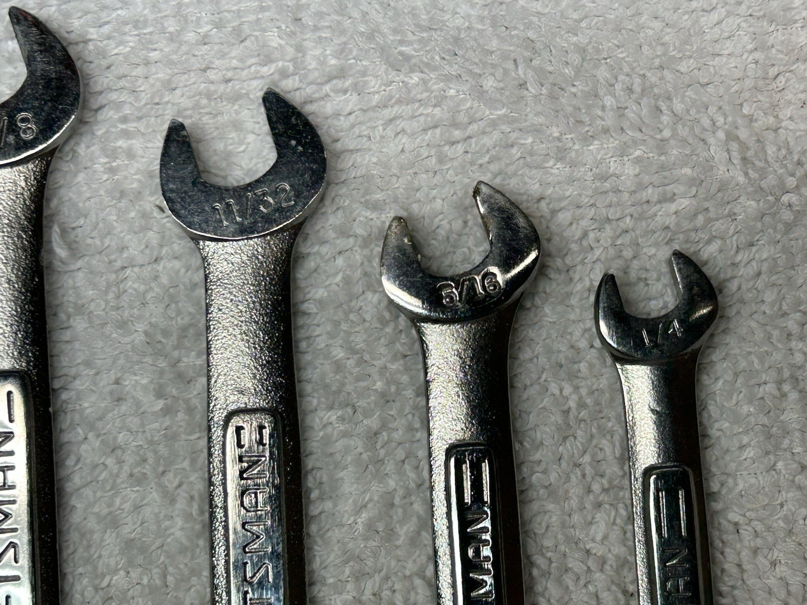 9 pc Craftsman Combination Wrench Set 1/4 5/16 11/32 3/8 7/16 1/2 9/16 5/8 11/16