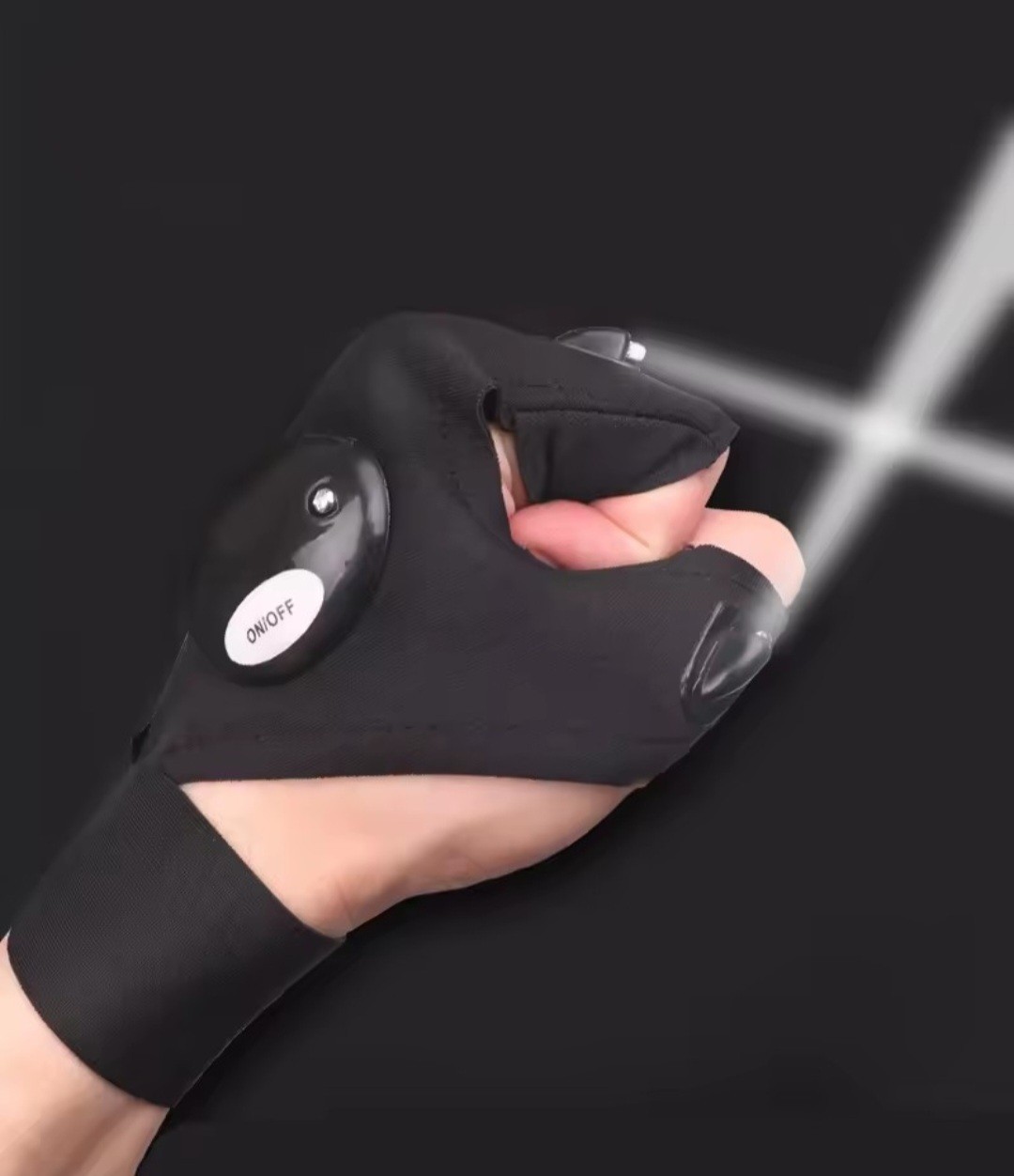 1 Pair LED Flashlight Gloves for Outdoor Fishing Camping Hiking Gloves Men Women