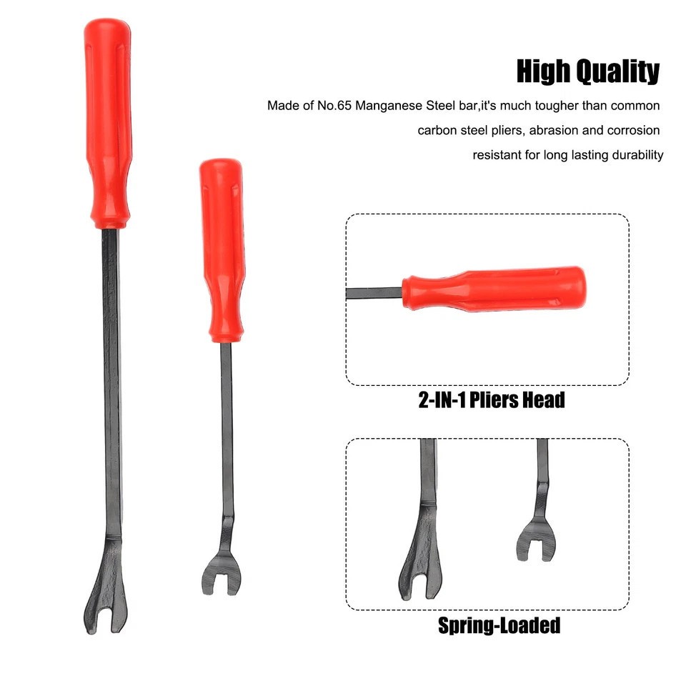 3PCS Auto Trim Clip Remover Tool Removal Pliers Fastener Door Panel Retainer