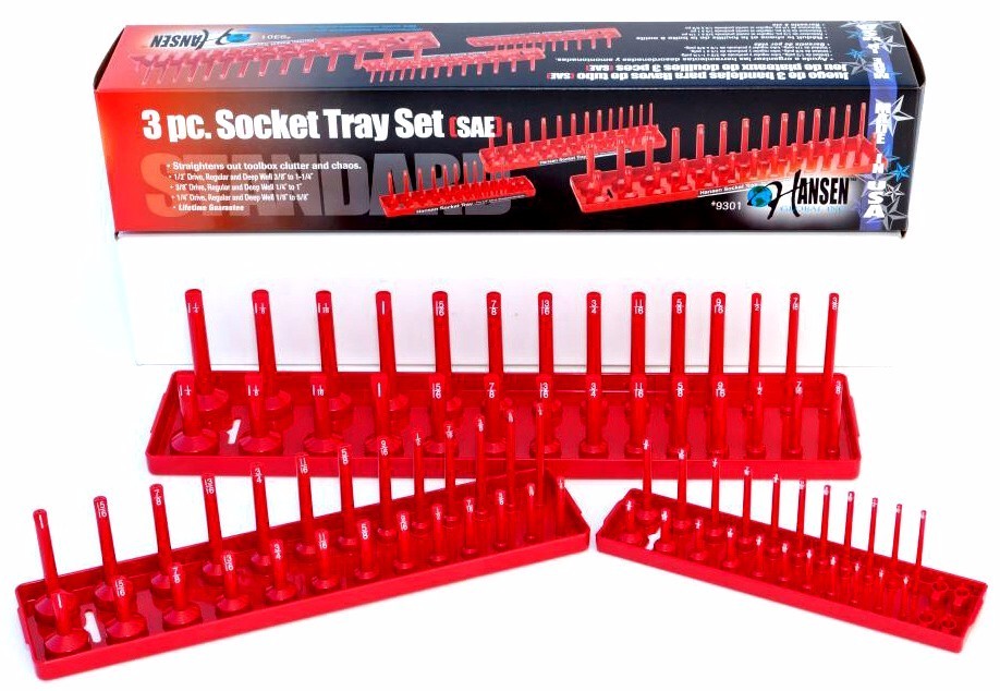 Hansen 12pc Mechanics Tool Socket Tray & Wrench Organizer Set for Craftsman 311