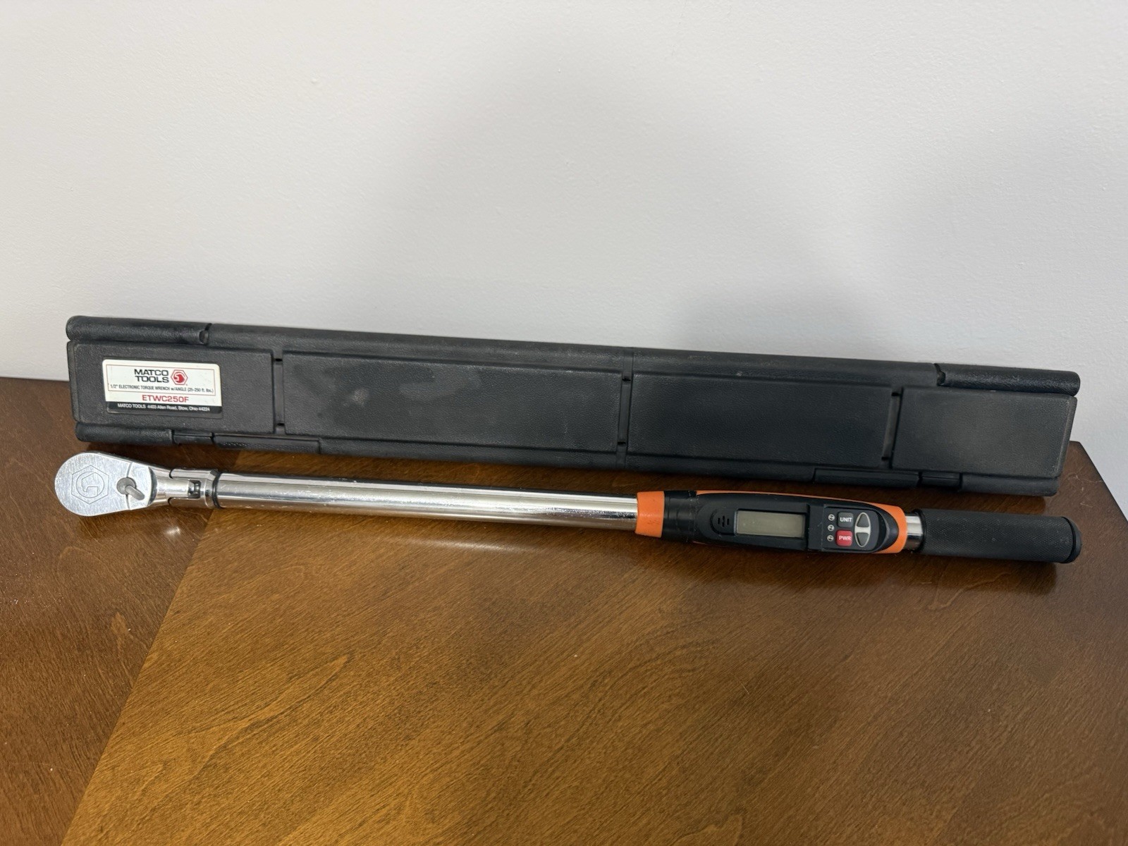 Matco 1/2″ Drive Flex Head Electronic Torque Wrench Orange ETWC250F Tested!