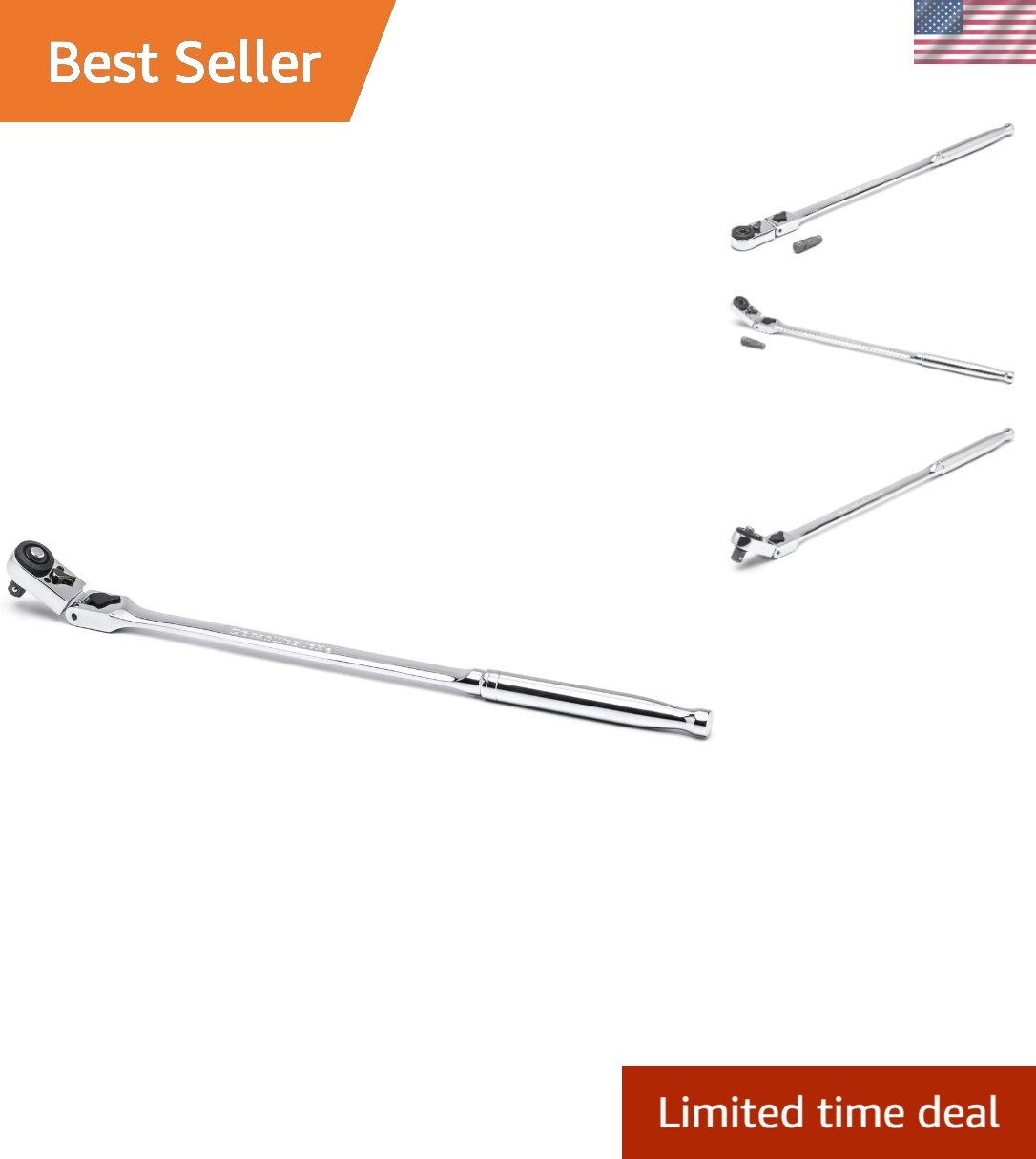 1/4″ Drive 72 Tooth Quick Release Locking Flex Slim Head 12″ Ratchet |