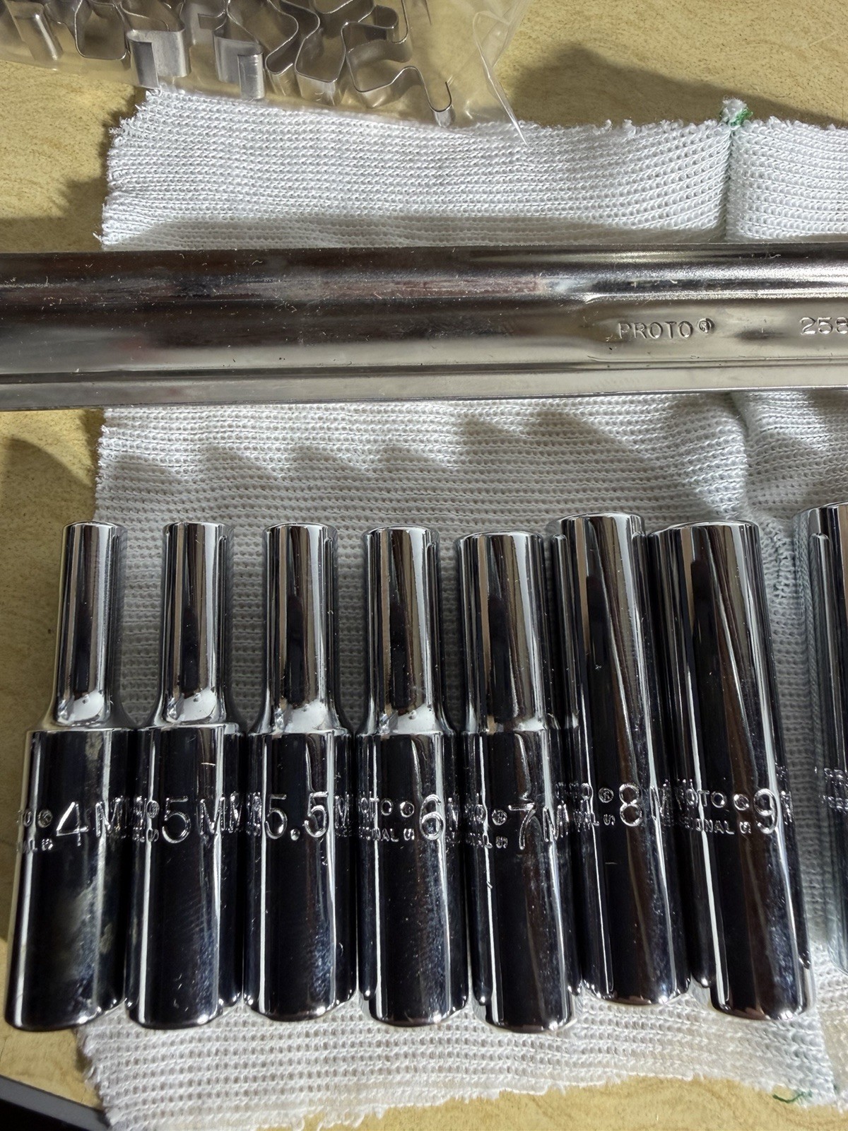 12 Pieces Metric mm Proto Socket USA Tool J47202 Set SKT 1/4 DR 6 Point