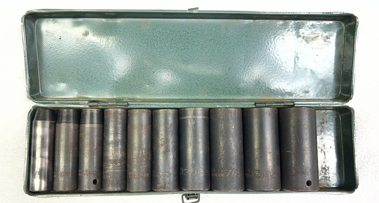 Sunex 1/2 inch Impact Set SAE 3/8-1 inch Deep Well sockets Lot of 10