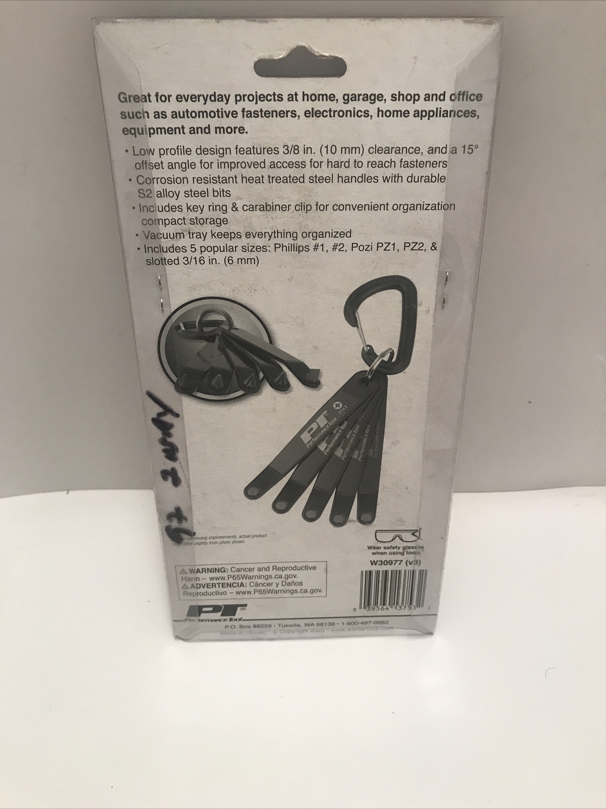 Performance Tool 5-Pc Offset Screwdriver Set W30977. Low Profile New