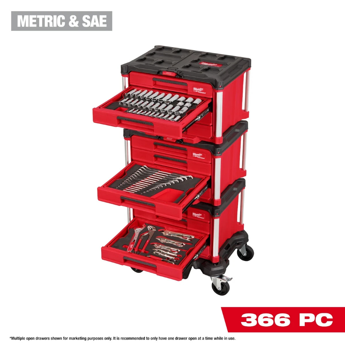 Milwaukee 48-22-9495 366pc Master Mechanics Tool Set PACKOUT! (AUTH USA DEALER!
