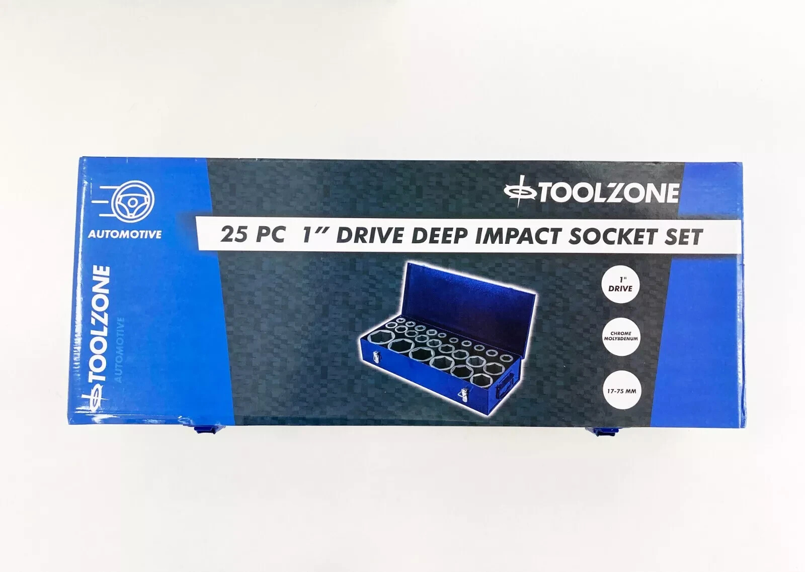 1″ Deep Impact Socket Set Sockets from 17mm – 75mm Jumbo Socket Set 25 Piece