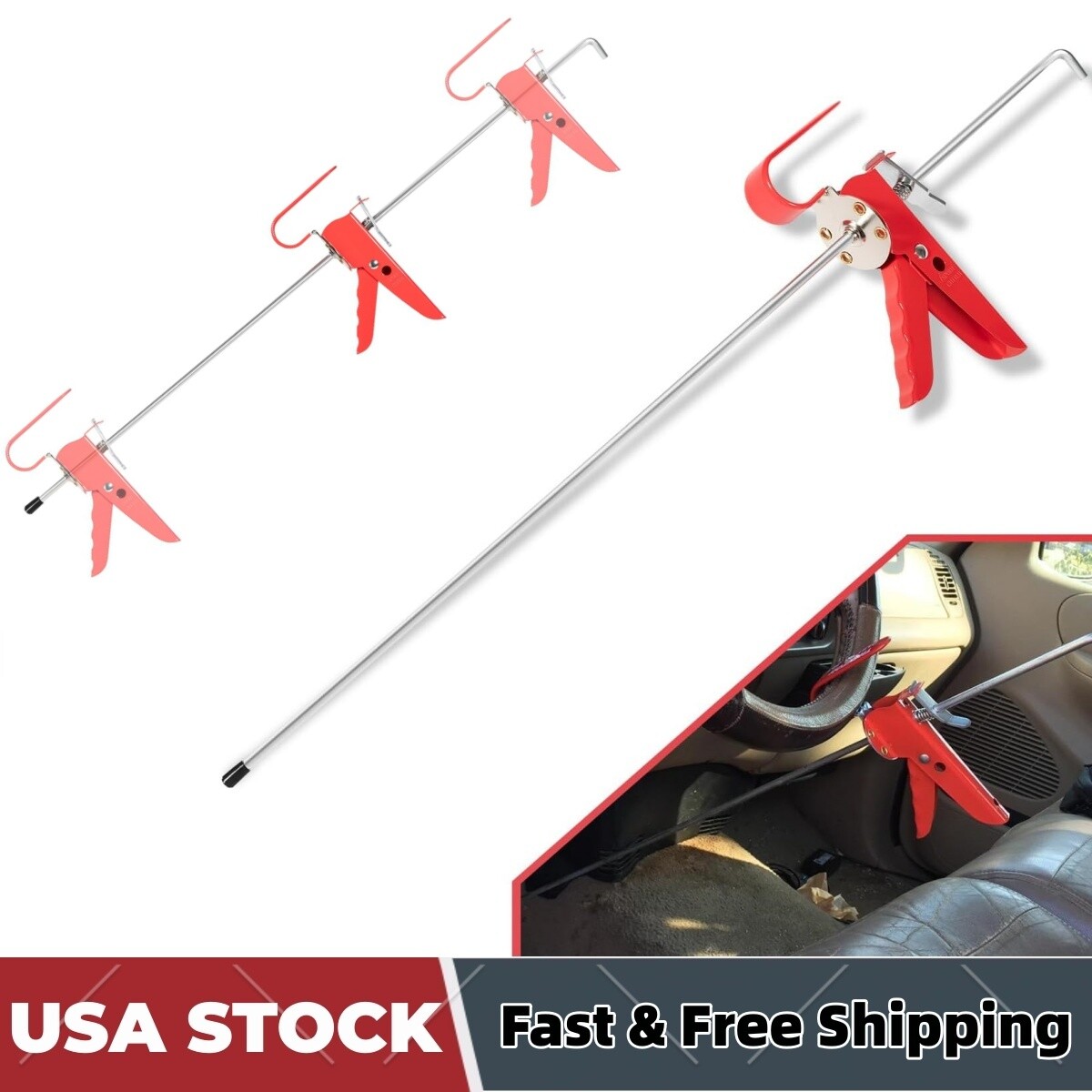 THE393 Universal Adjustable Throttle Pedal Depressor Tool Brake Pedal Depressor