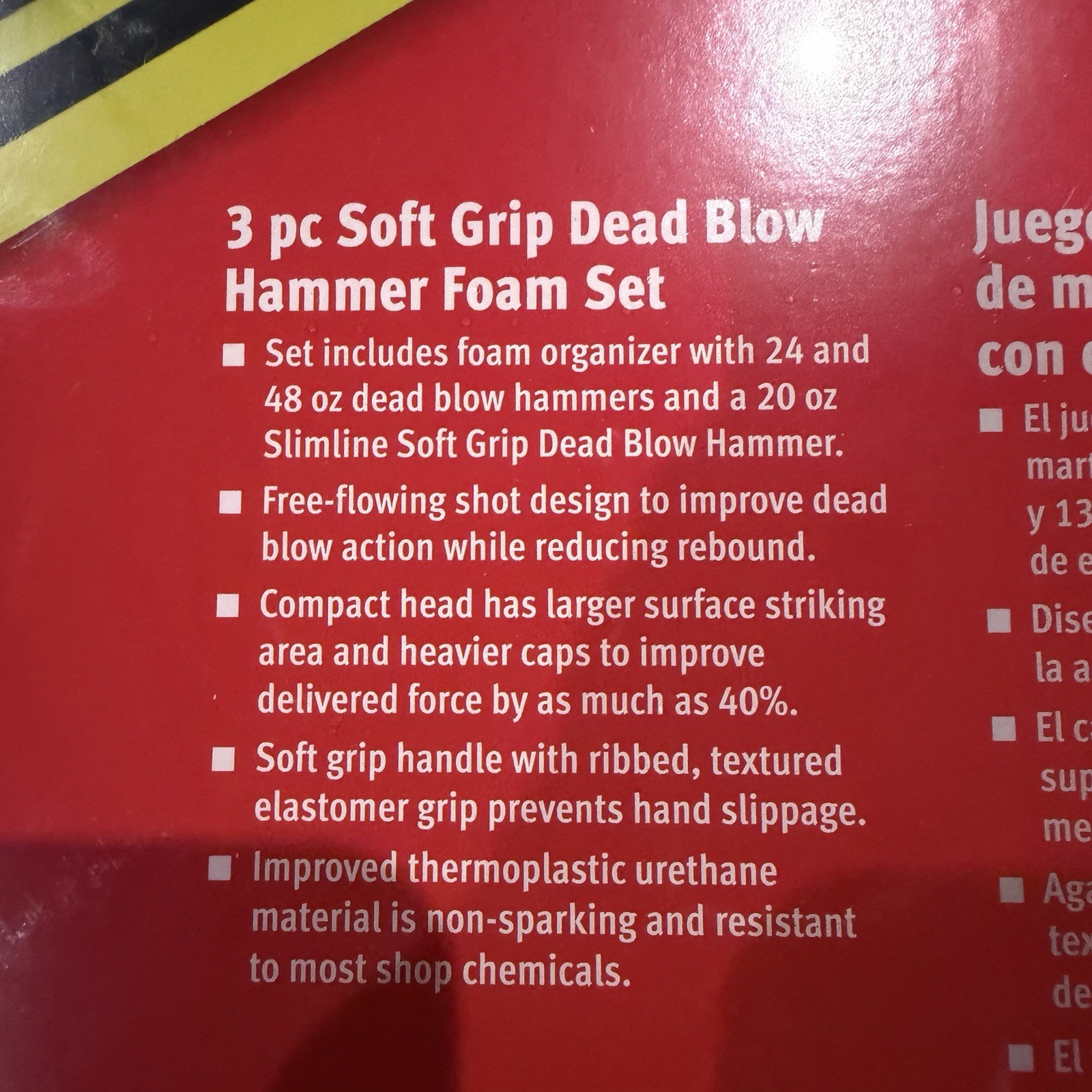 Snap-on Tools NEW 6pc HI VIZ YELLOW Dead Blow Hammer Set w/ PRO-FI Foam HBFE6FHV