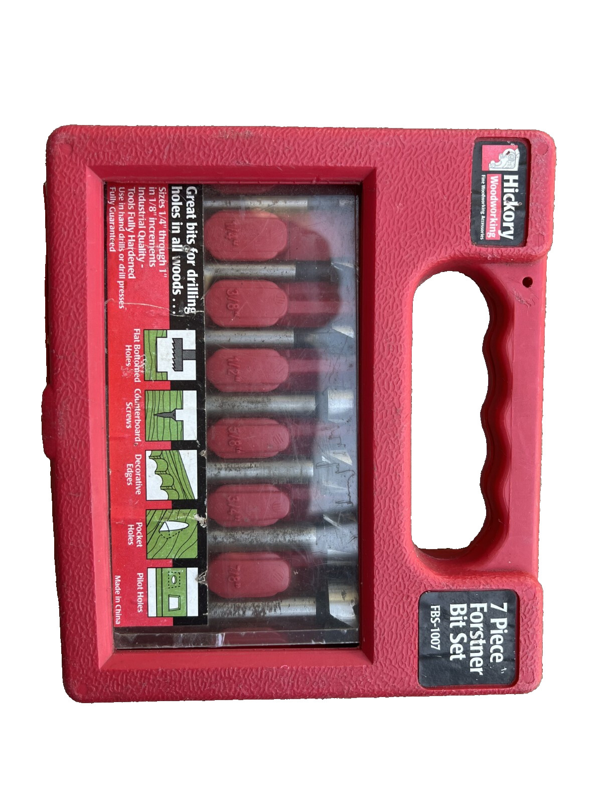 HICKORY WOODWORKING FBS-1007 Seven Piece Forstner Bits/Case